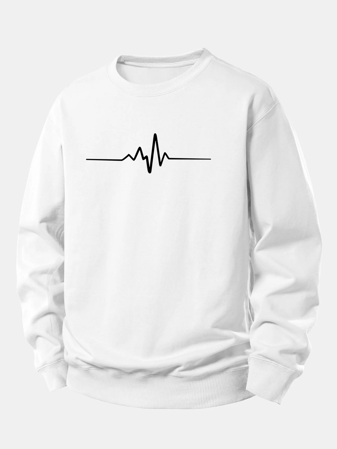 Sweatshirt mit Herzschlag-Motiv und lockerem Schnitt - Image 2
