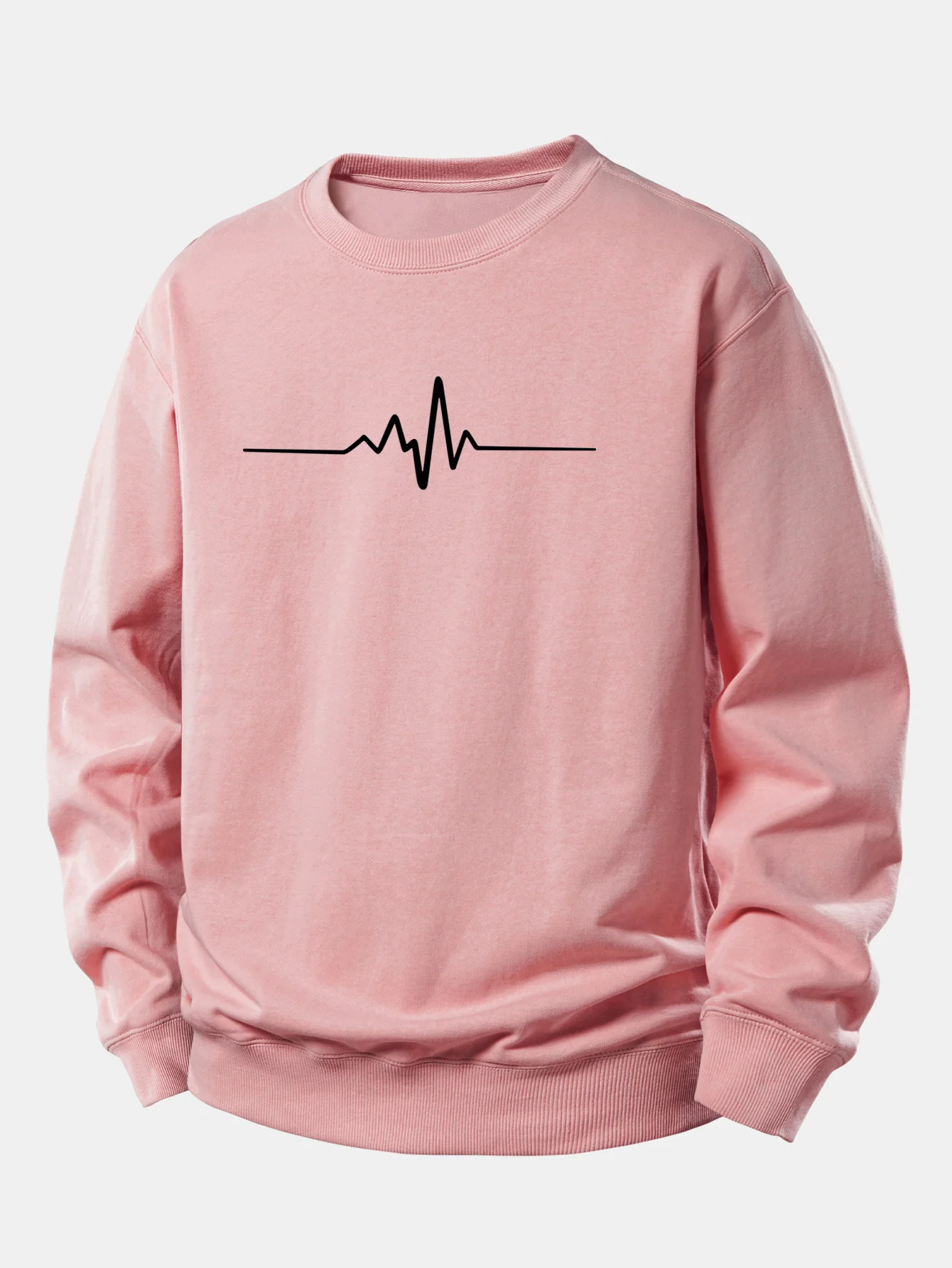 Sweatshirt mit Herzschlag-Motiv und lockerem Schnitt - Image 3