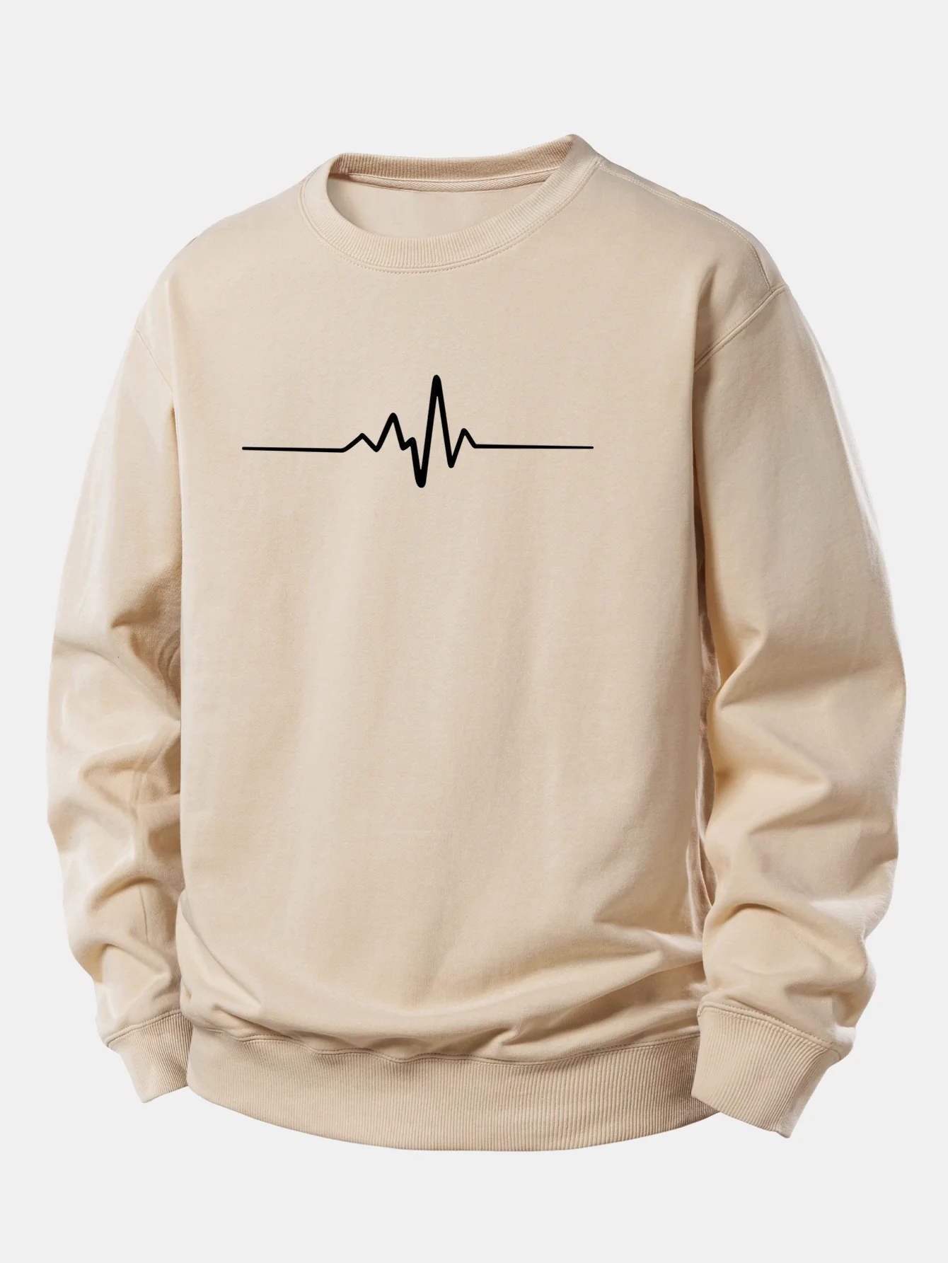 Sweatshirt mit Herzschlag-Motiv und lockerem Schnitt - Image 4