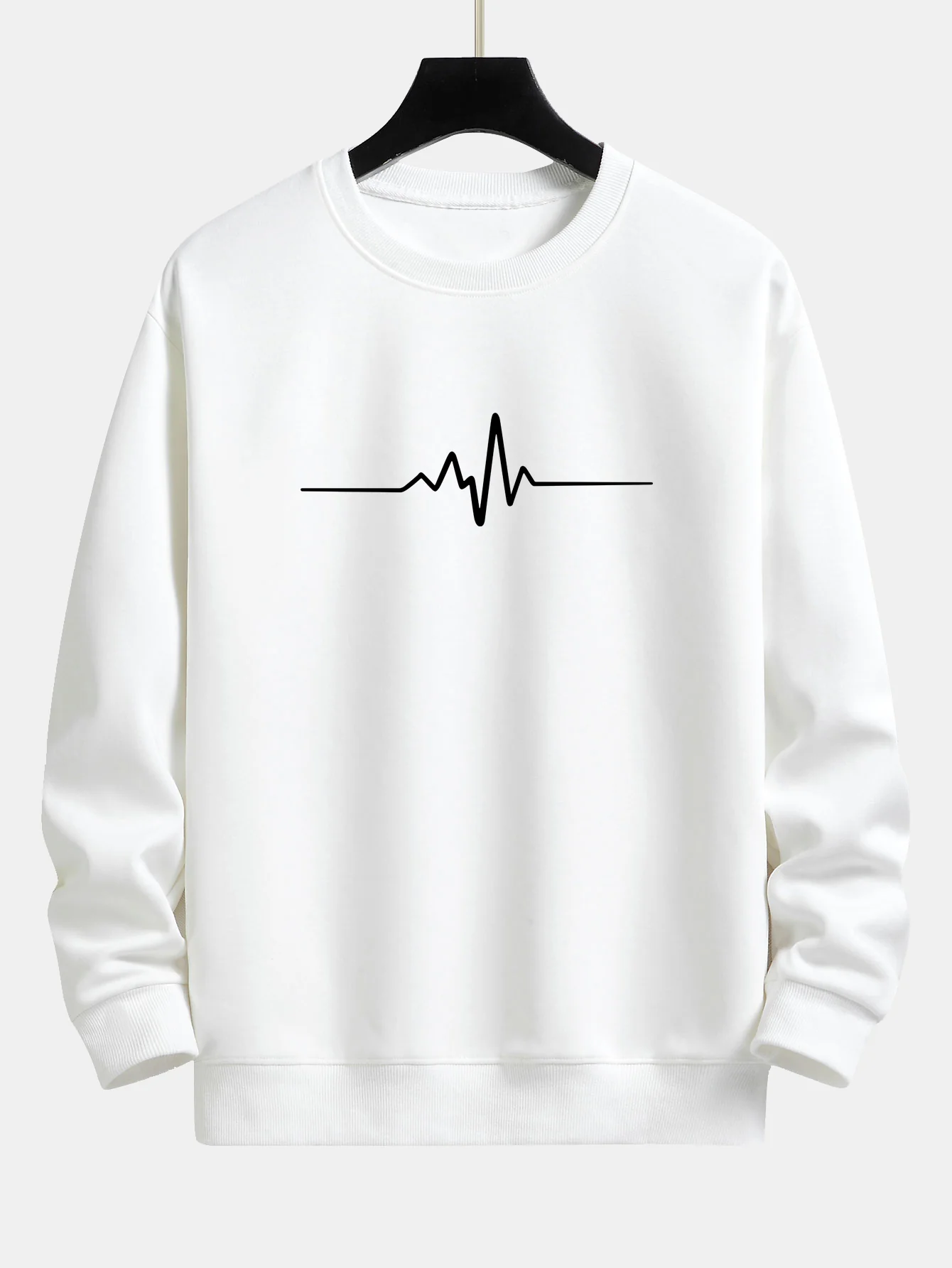 Sweatshirt mit Herzschlag-Motiv und lockerem Schnitt - Image 2