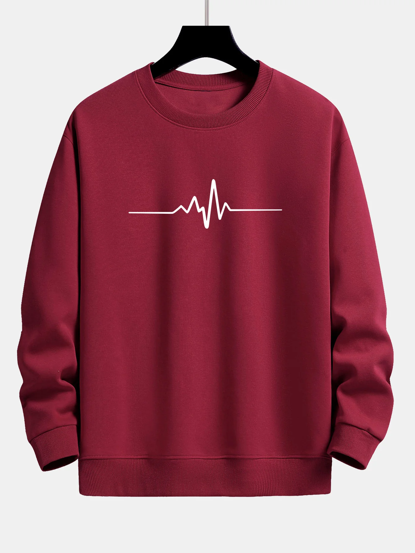 Sweatshirt mit Herzschlag-Motiv und lockerem Schnitt - Image 5