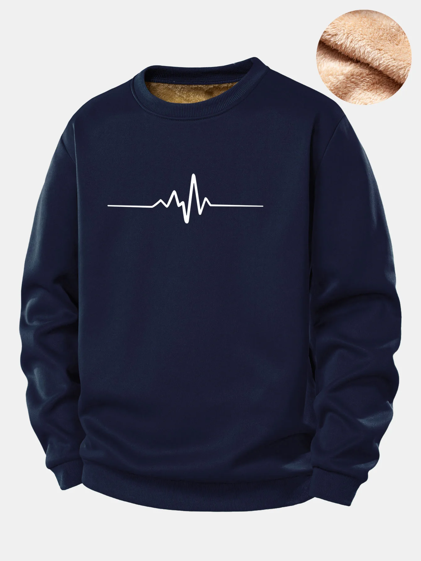 Sweatshirt mit Herzmuster und Teddyfutter aus Fleece - Image 3