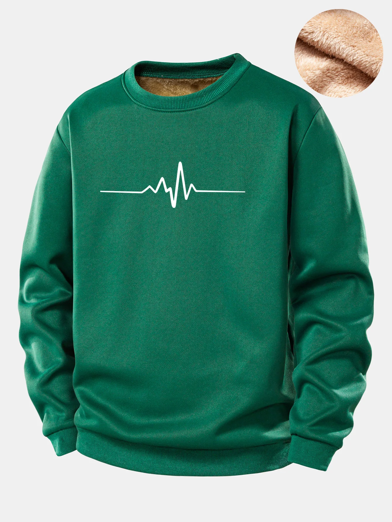 Sweatshirt mit Herzmuster und Teddyfutter aus Fleece - Image 6