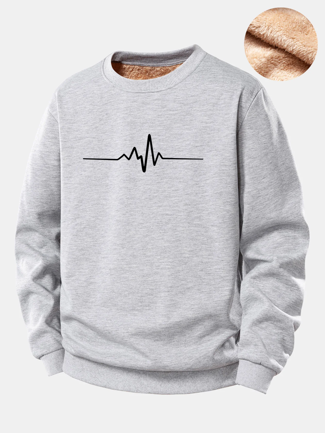Sweatshirt mit Herzmuster und Teddyfutter aus Fleece - Image 7