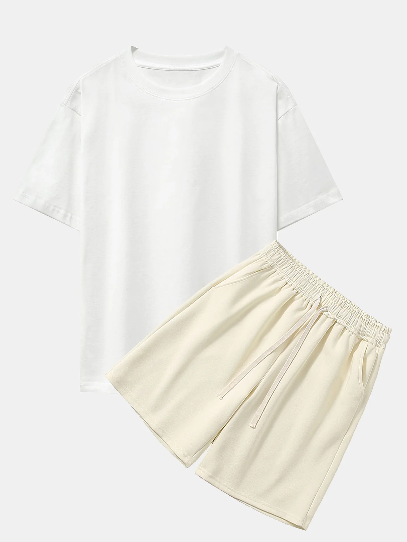 Schwergewicht Drop Shoulder Oversize T-Shirt & Jersey Shorts - Image 6