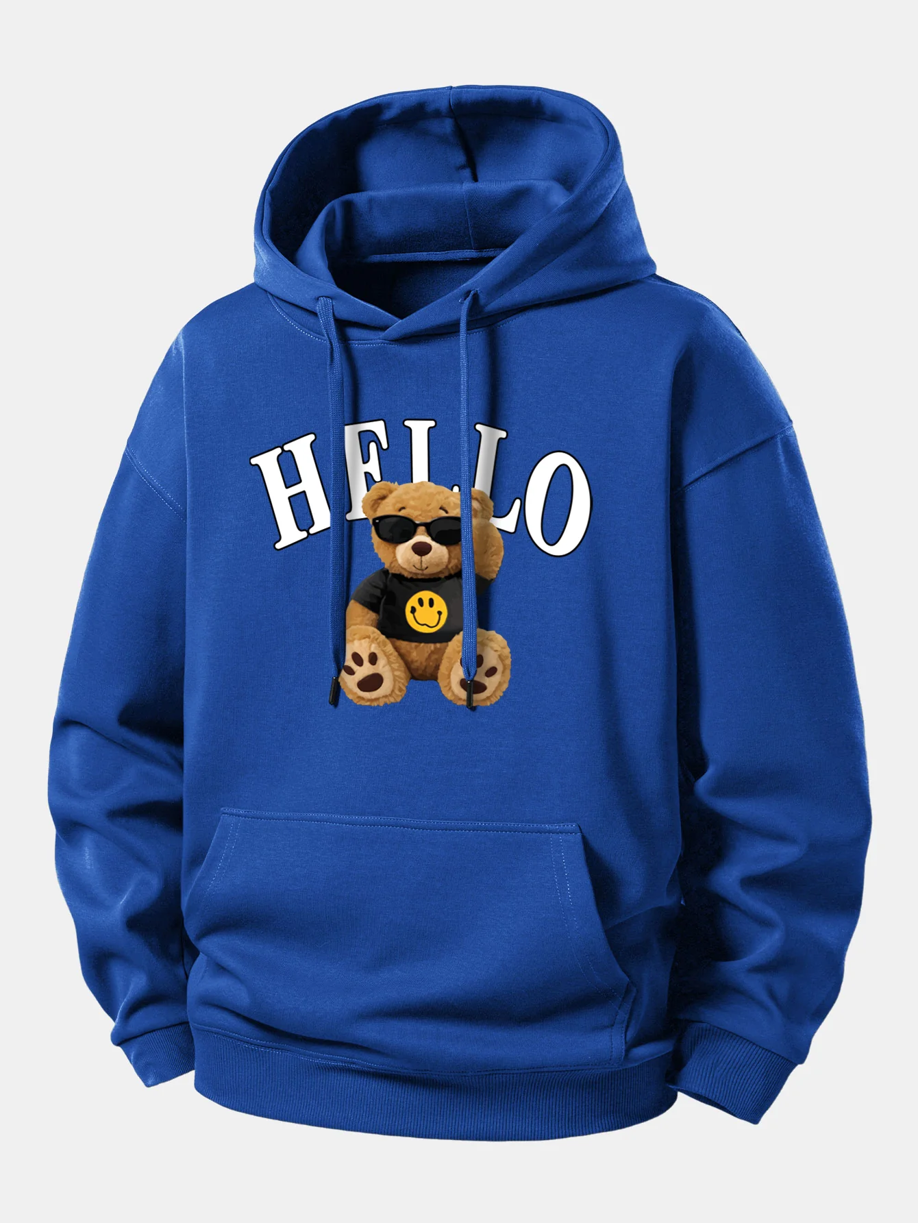 Hello Sunglasses Bear Print Relax Fit Hoodie - Image 10