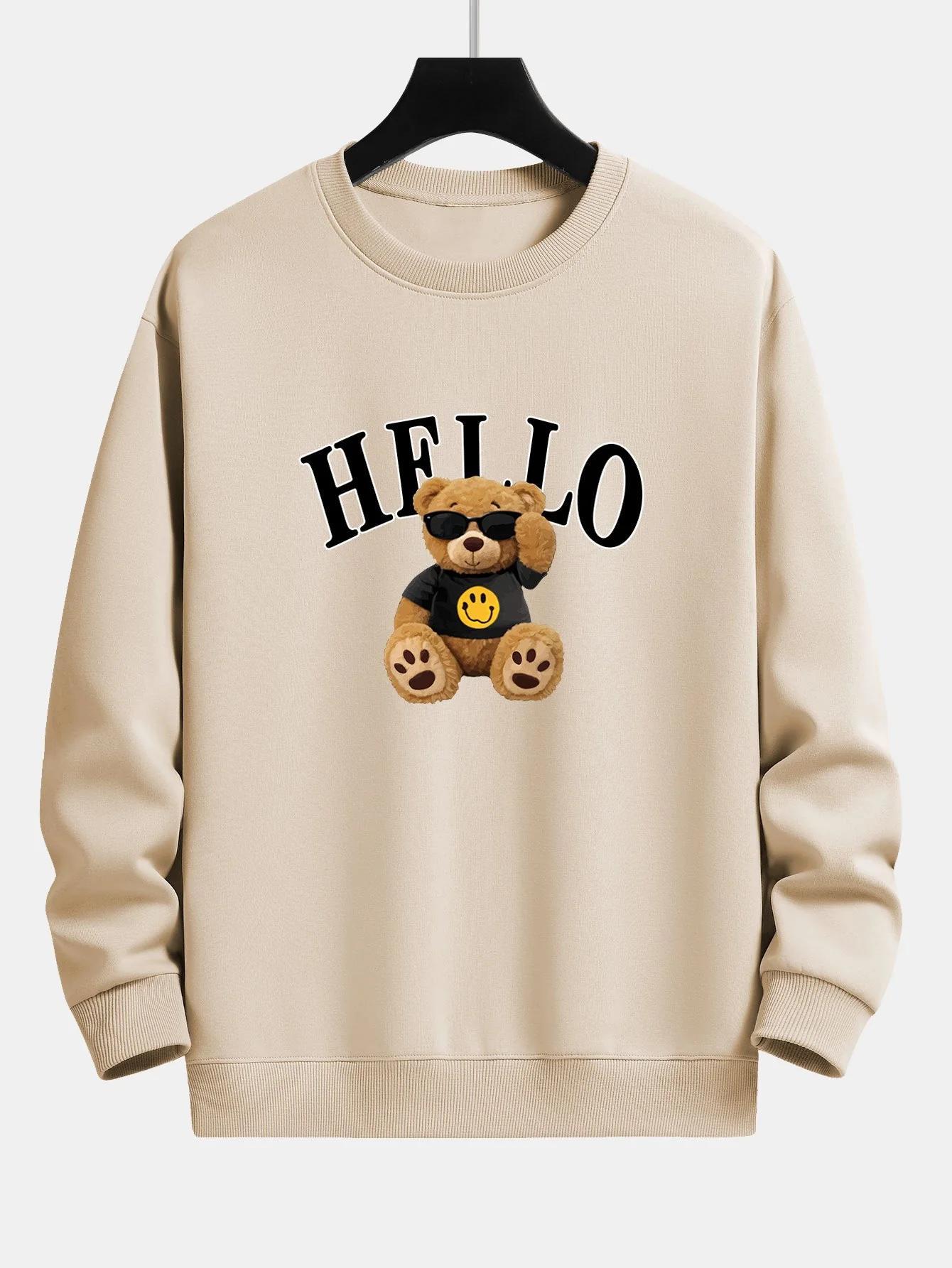 Hallo Sonnenbrillen Bären Druck Relaxed Fit Sweatshirt - Image 3