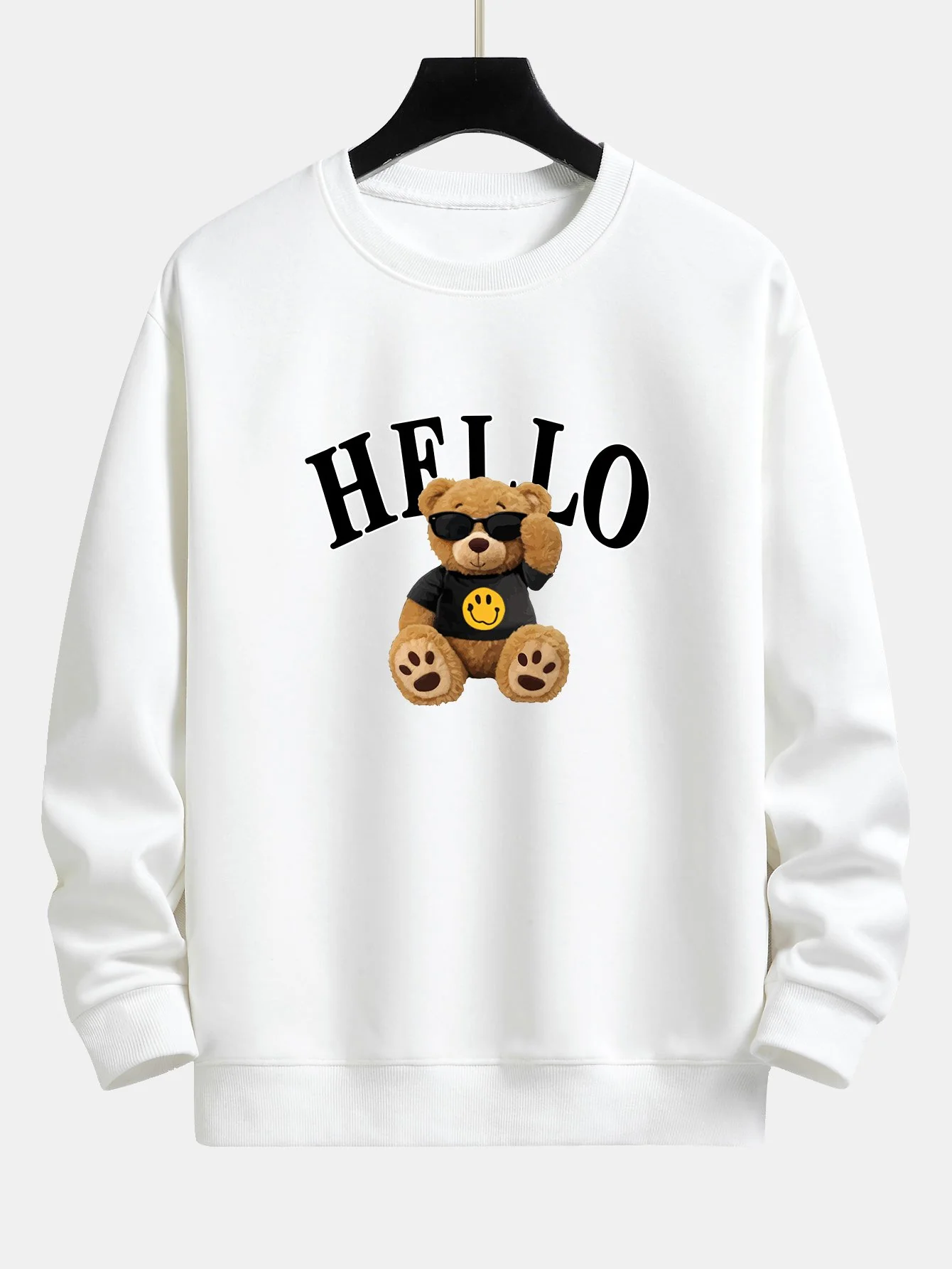 Hallo Sonnenbrillen Bären Druck Relaxed Fit Sweatshirt - Image 4