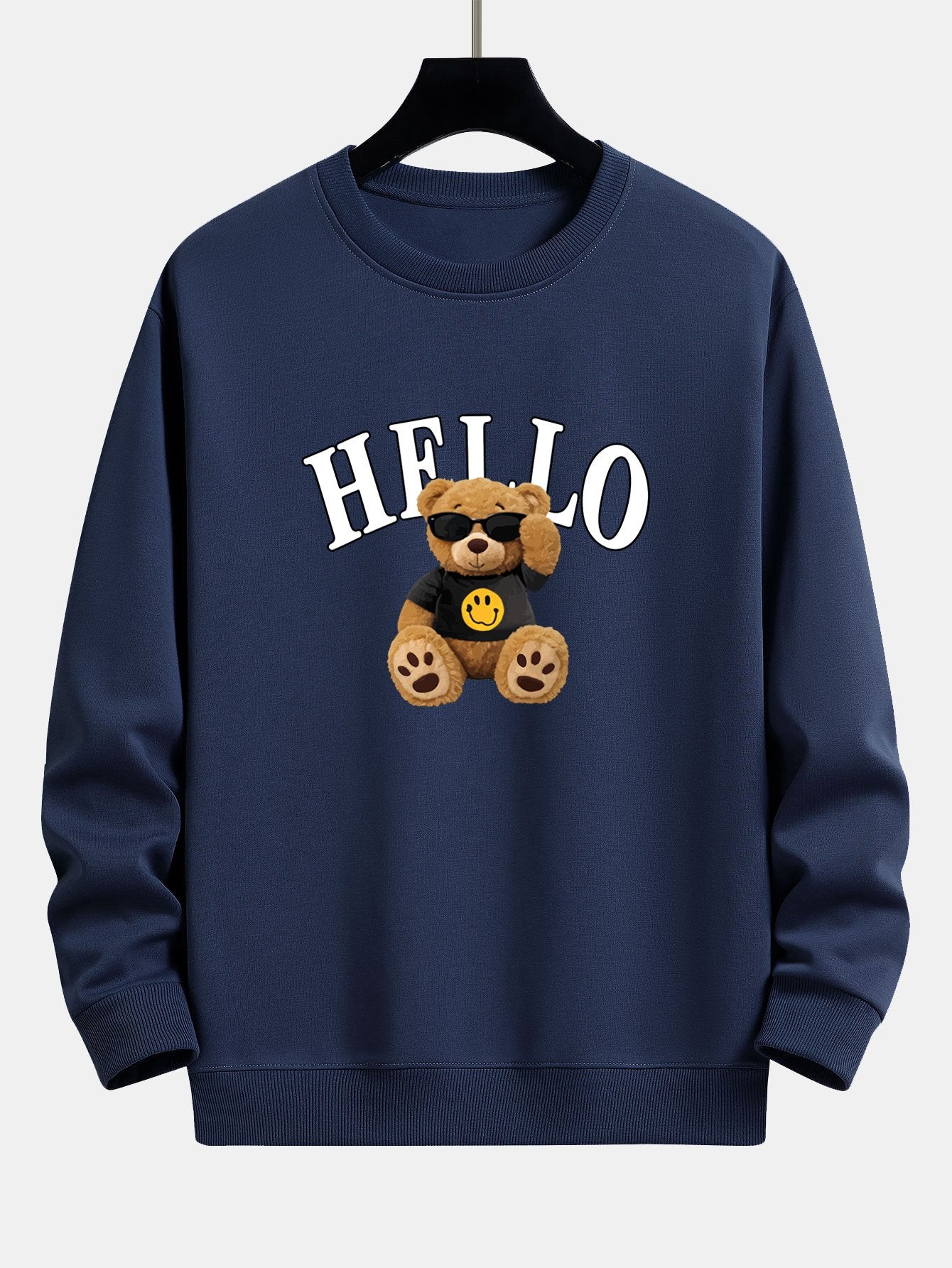 Hallo Sonnenbrillen Bären Druck Relaxed Fit Sweatshirt - Image 6