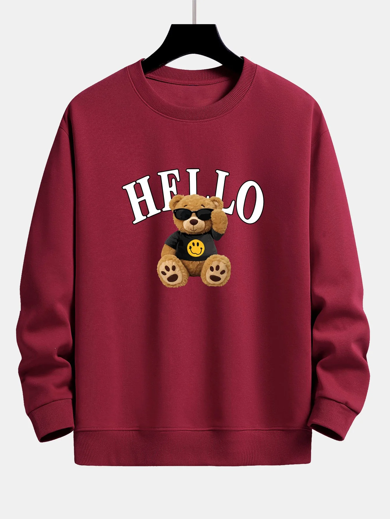 Hallo Sonnenbrillen Bären Druck Relaxed Fit Sweatshirt - Image 7