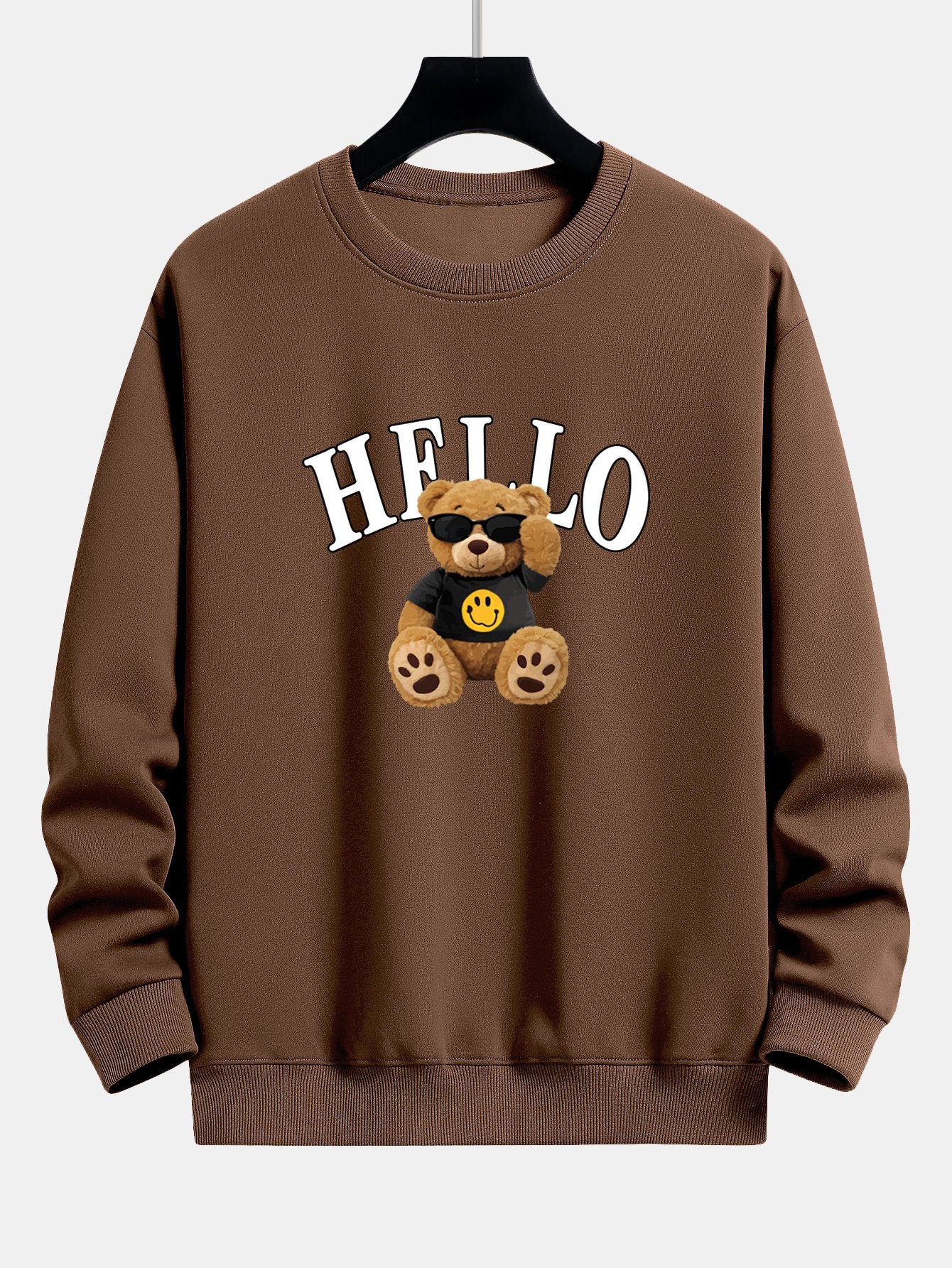 Hallo Sonnenbrillen Bären Druck Relaxed Fit Sweatshirt - Image 8