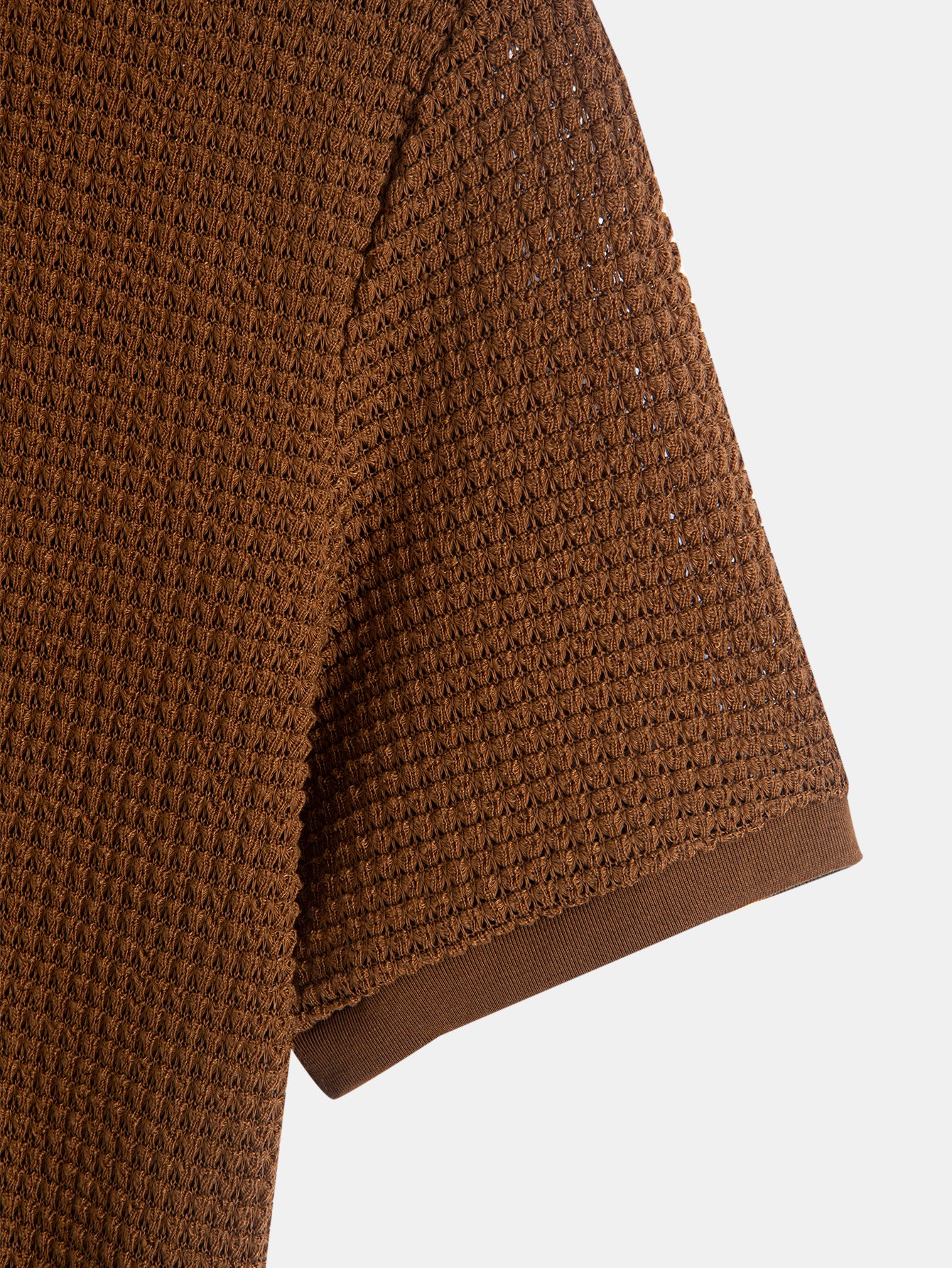 Waffle Textured Ribbed Hem Henley Shirt - Image 13