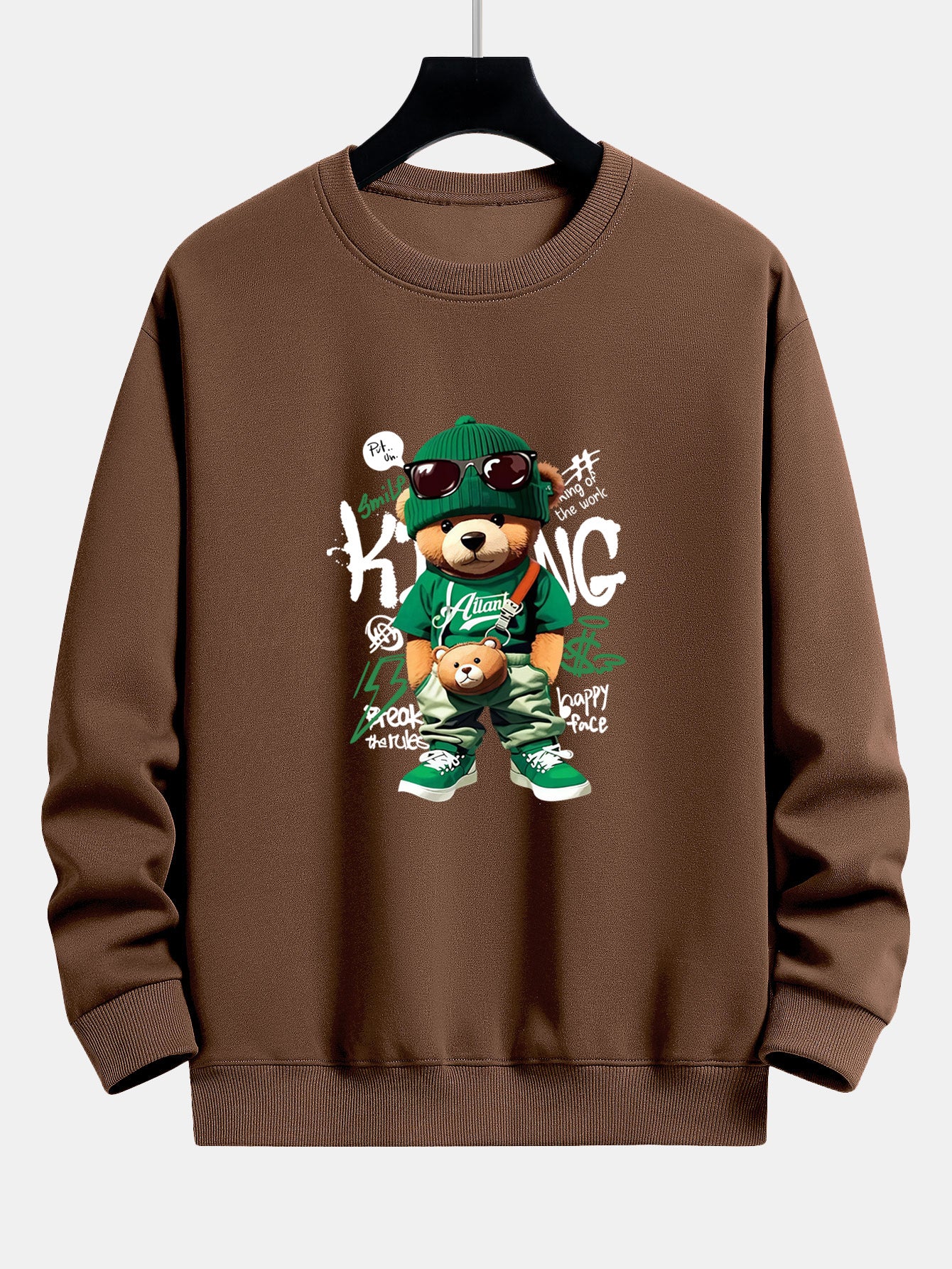Graffiti Bären Druck Relaxed Fit Sweatshirt - Image 10