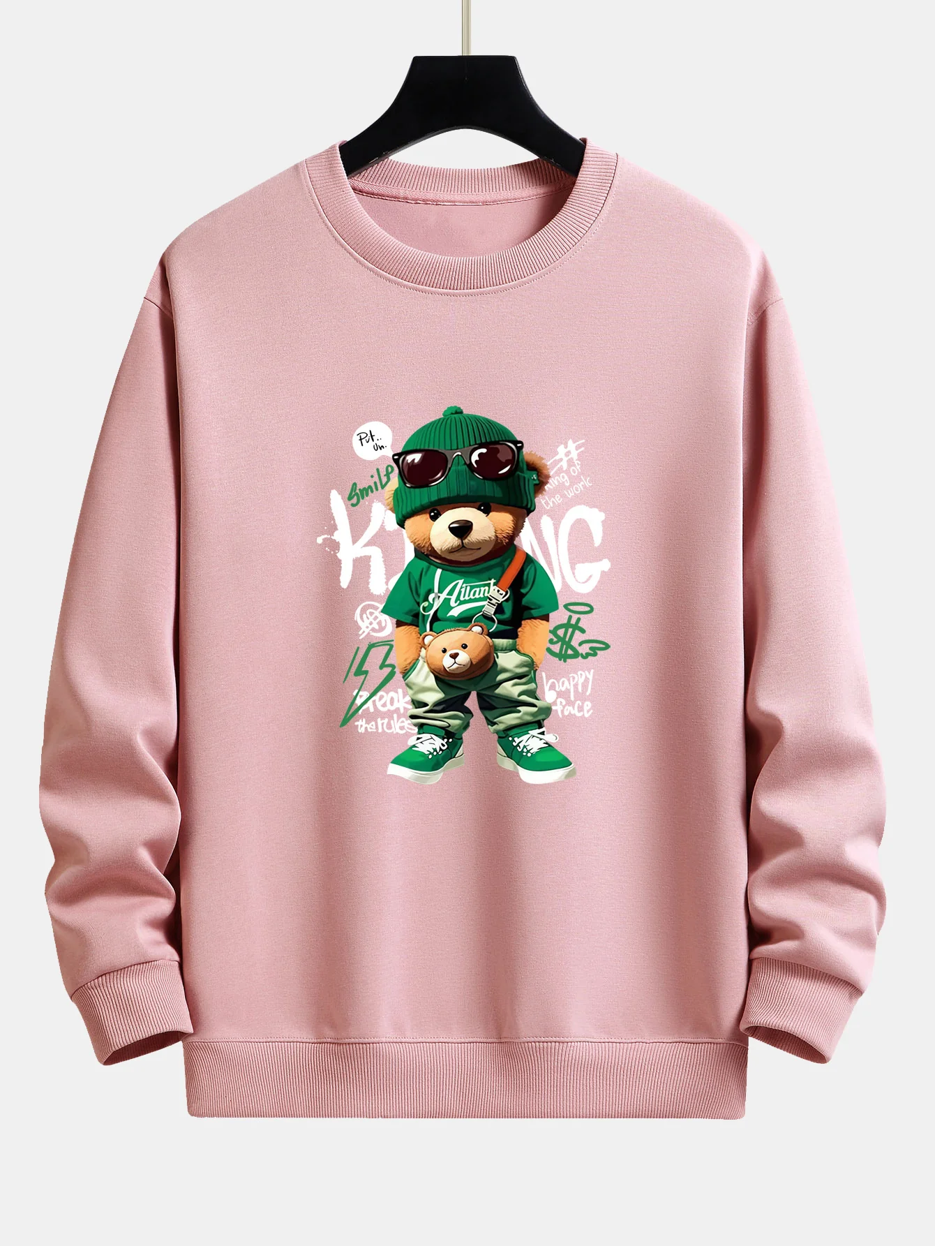 Graffiti Bären Druck Relaxed Fit Sweatshirt - Image 6