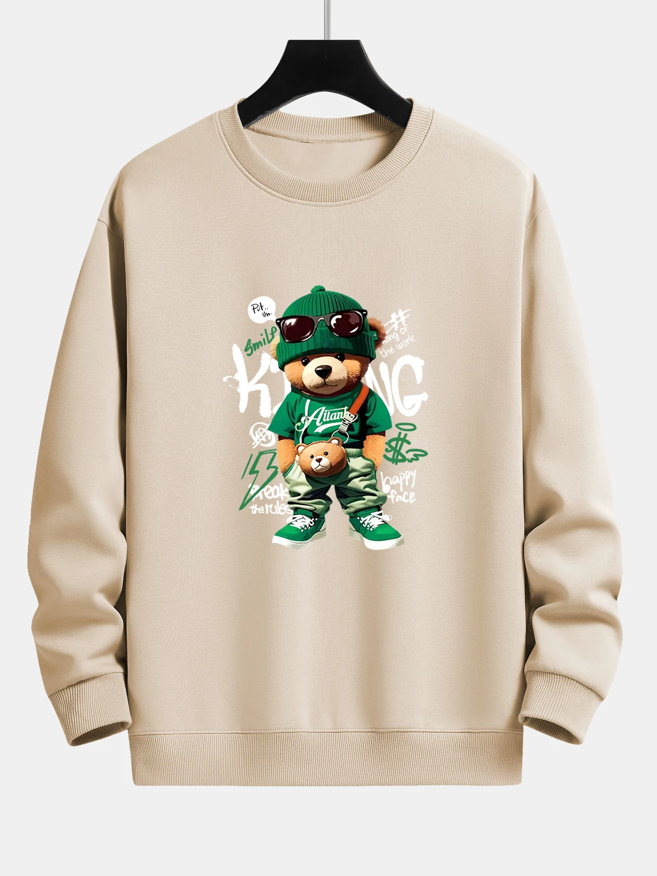 Graffiti Bären Druck Relaxed Fit Sweatshirt - Image 7