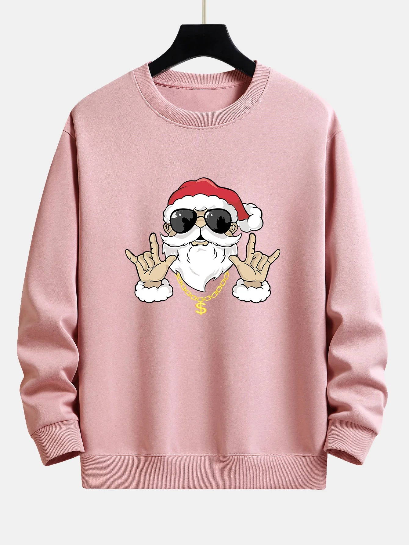 Hip Hop Santa Print Relaxed Fit Sweatshirt - Image 6