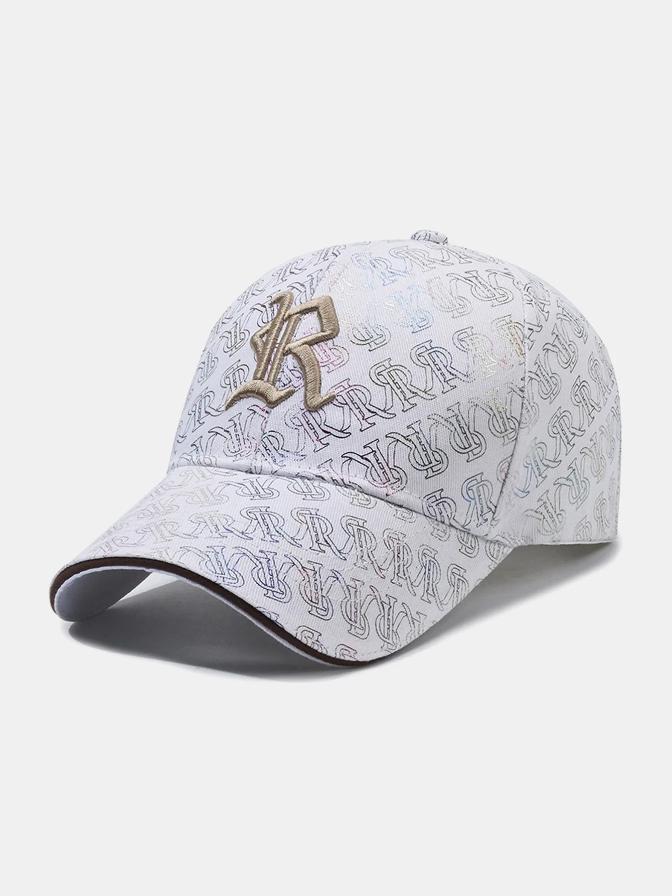 Holographic Letter R Monogram Baseball Cap For Men Women Adjustable Iridescent Reflective Dad HatTrendy Streetwear Snapback Sun Hat - Image 3