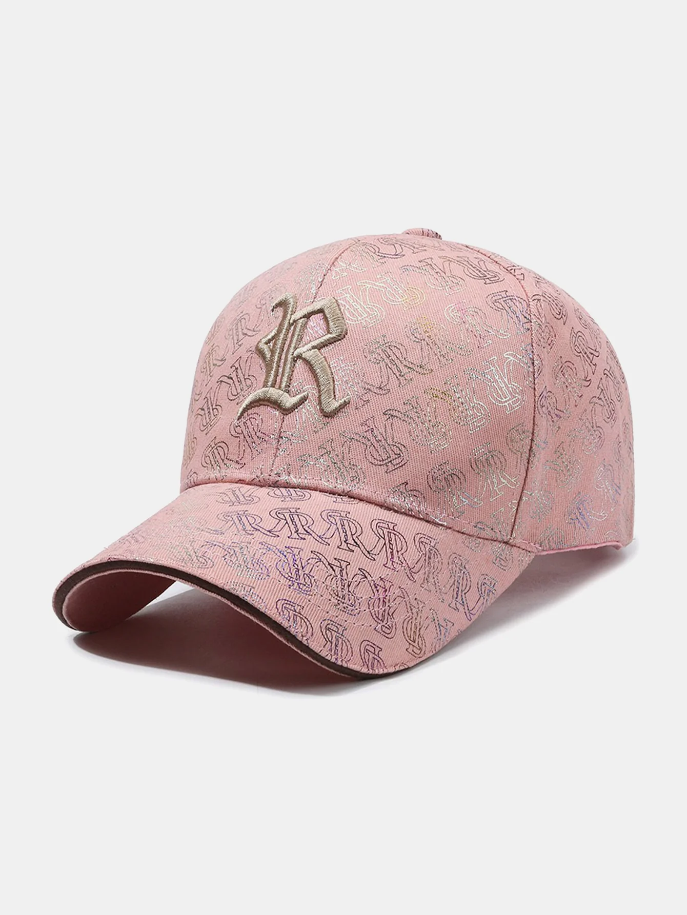 Holographic Letter R Monogram Baseball Cap For Men Women Adjustable Iridescent Reflective Dad HatTrendy Streetwear Snapback Sun Hat - Image 4
