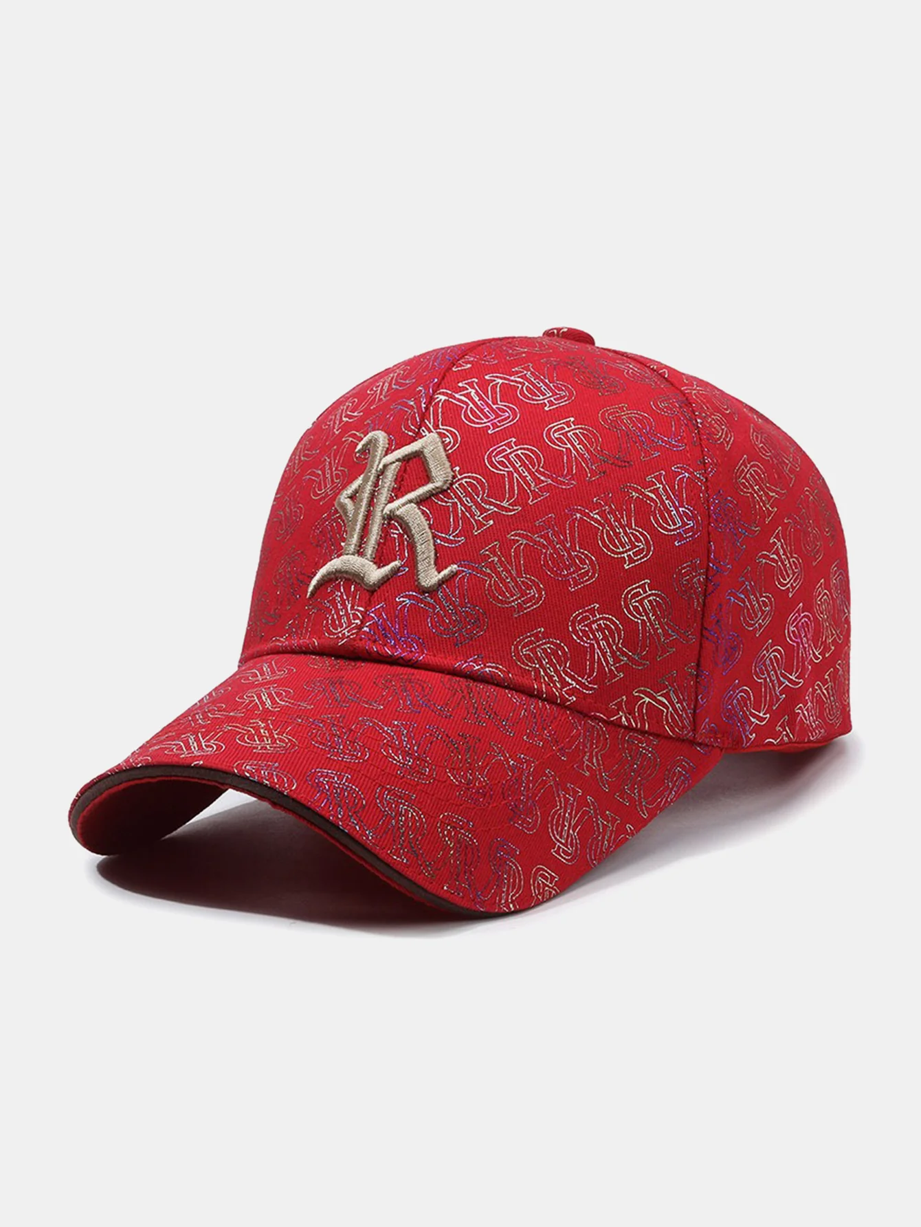 Holographic Letter R Monogram Baseball Cap For Men Women Adjustable Iridescent Reflective Dad HatTrendy Streetwear Snapback Sun Hat - Image 5