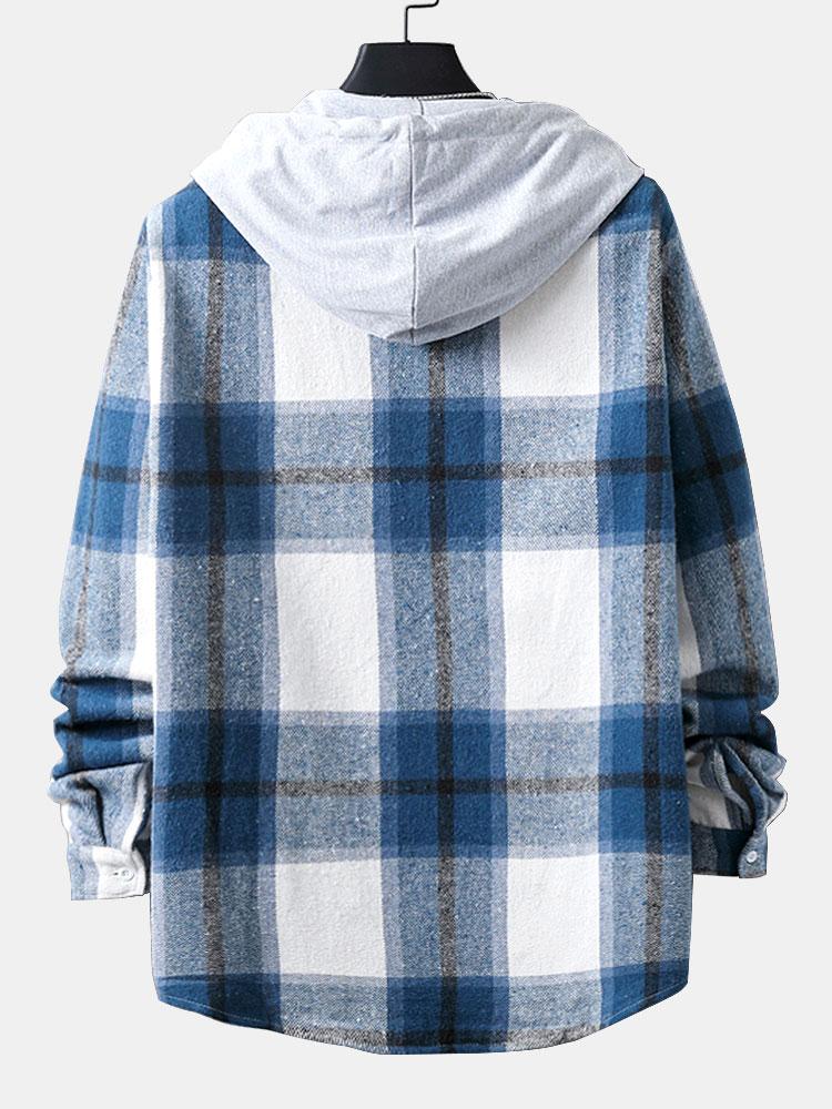 Kapuzenshirt aus Flanell im Karomuster - Image 2