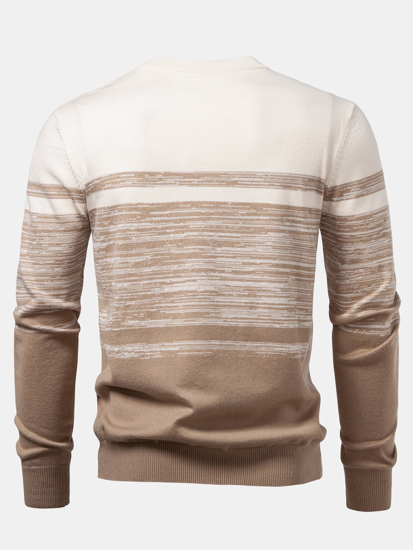 Pullover mit Rundhalsausschnitt und horizontalem Streifenmuster - Image 2