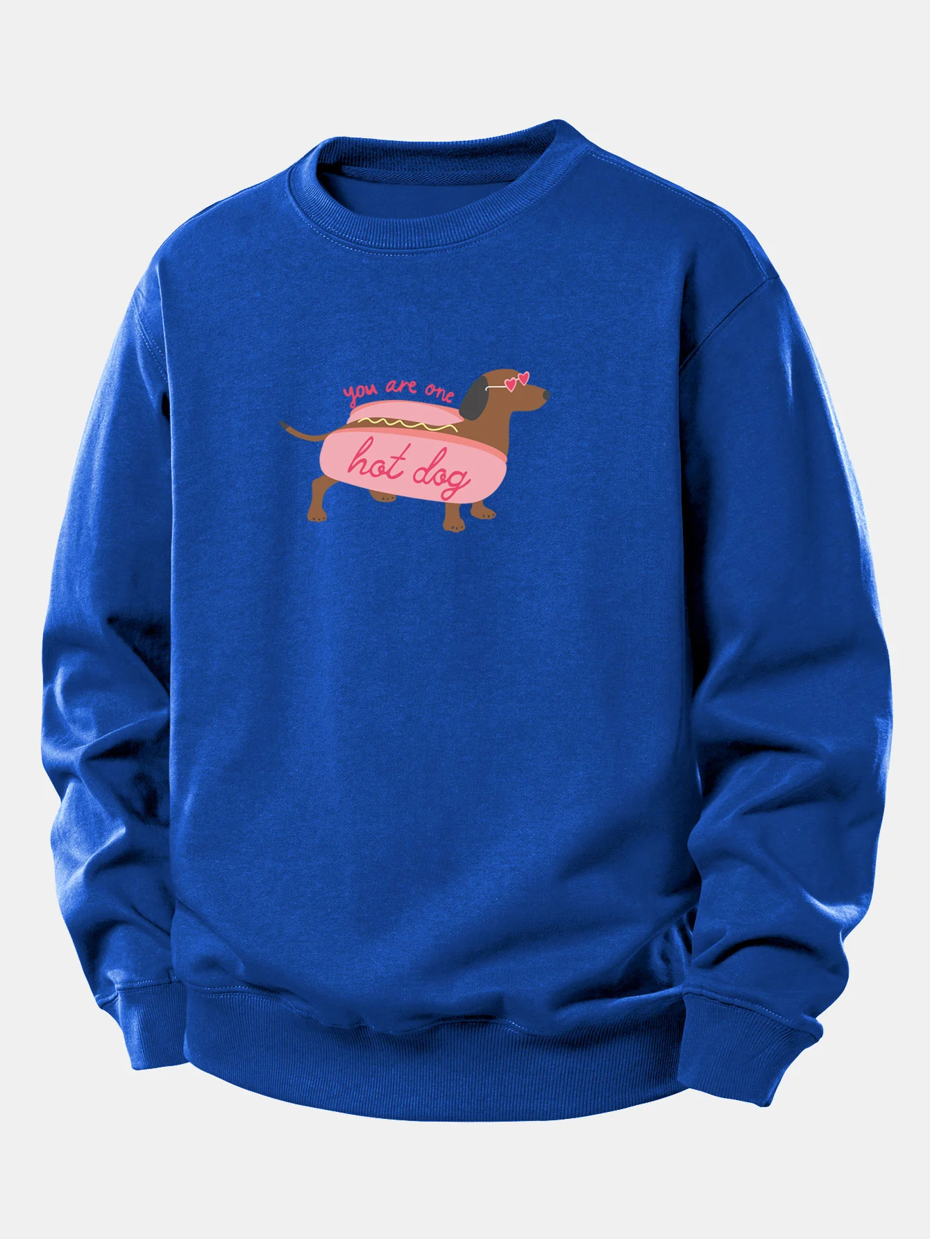 Hot Dog Dachshund Print Relax Fit Sweatshirt - Image 11