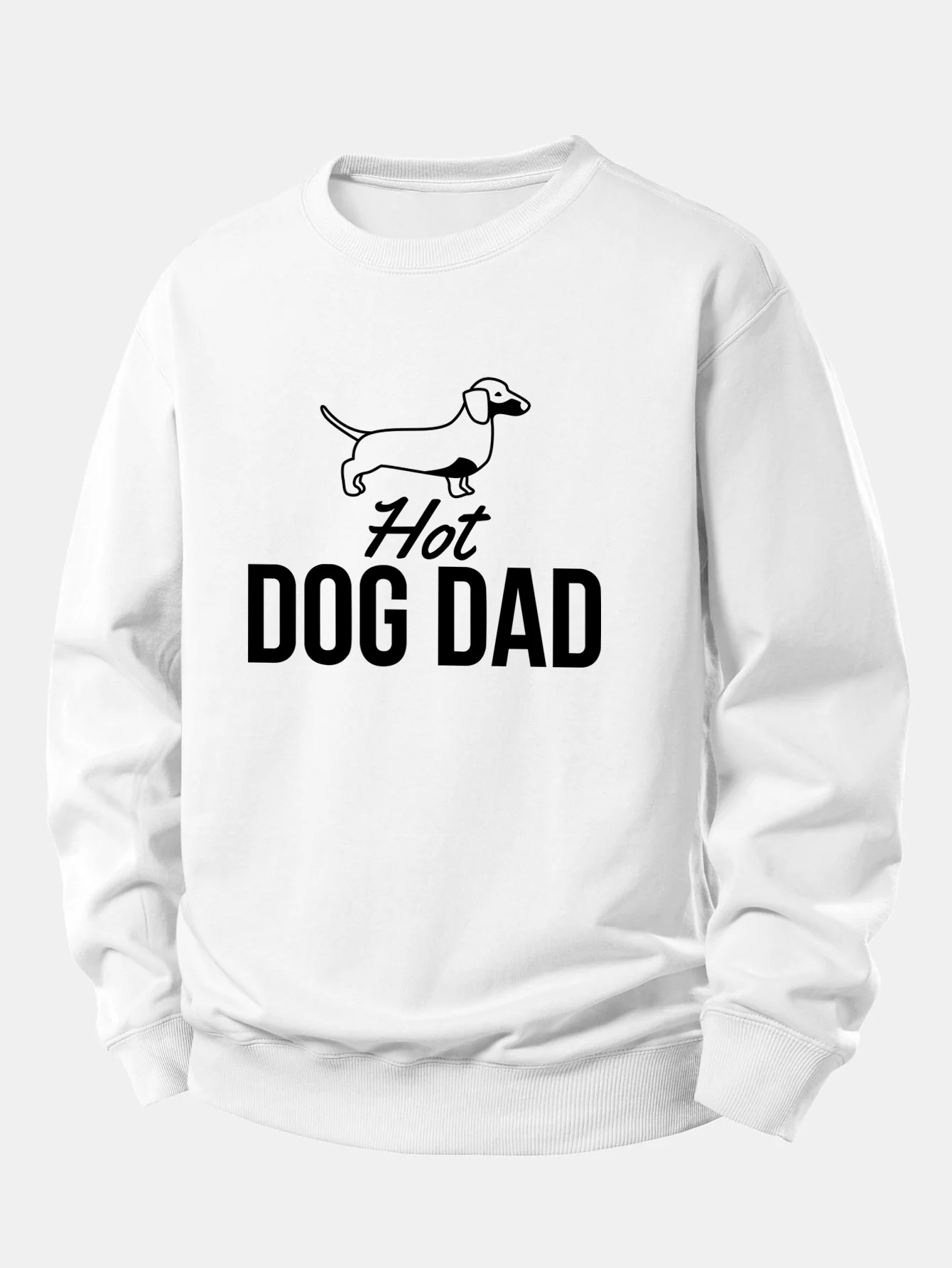 Hot Dog Dad Print Relax Fit Sweatshirt - Image 2