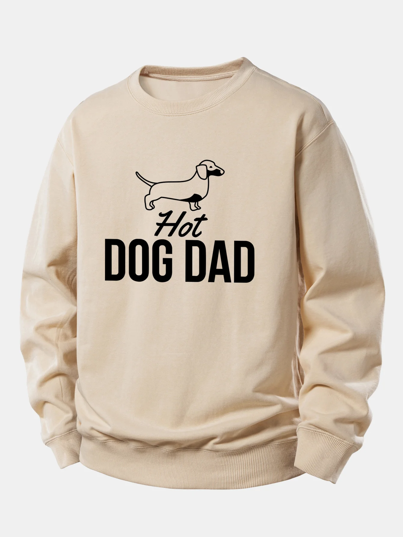 Hot Dog Dad Print Relax Fit Sweatshirt - Image 4