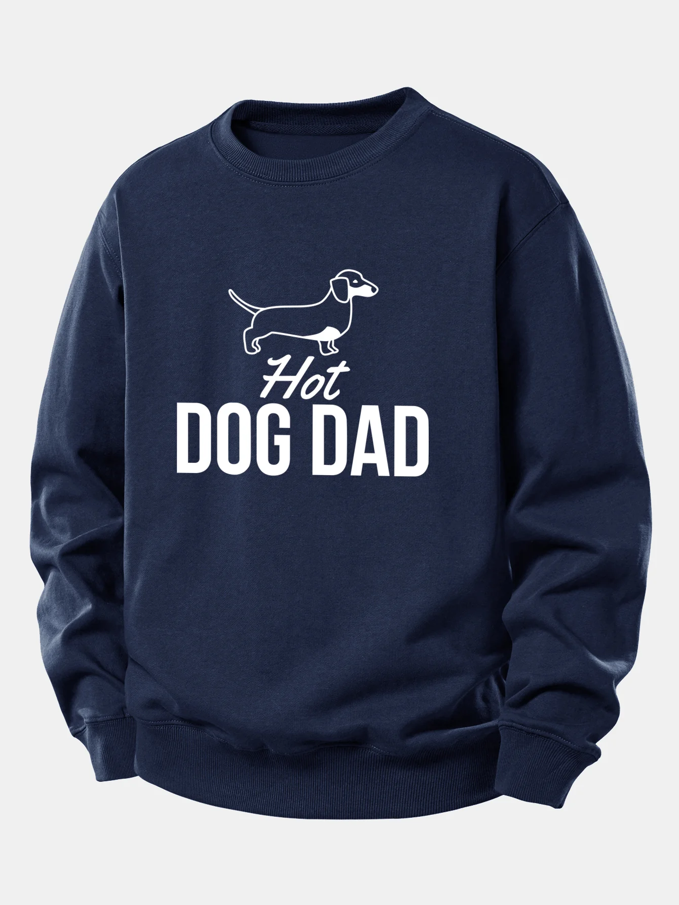 Hot Dog Dad Print Relax Fit Sweatshirt - Image 6
