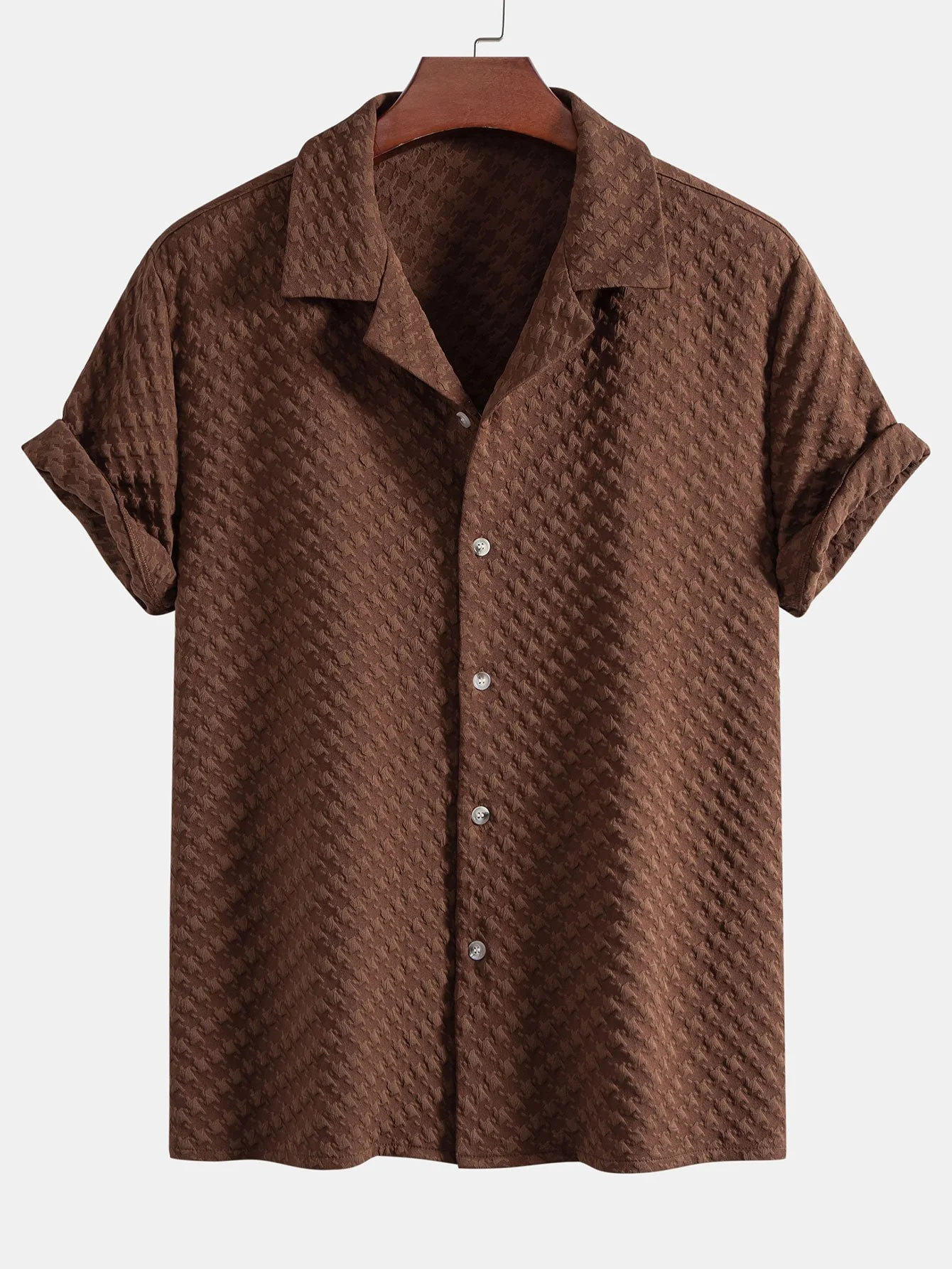 Hahnentritt Jacquard Cuban Shirt - Image 6