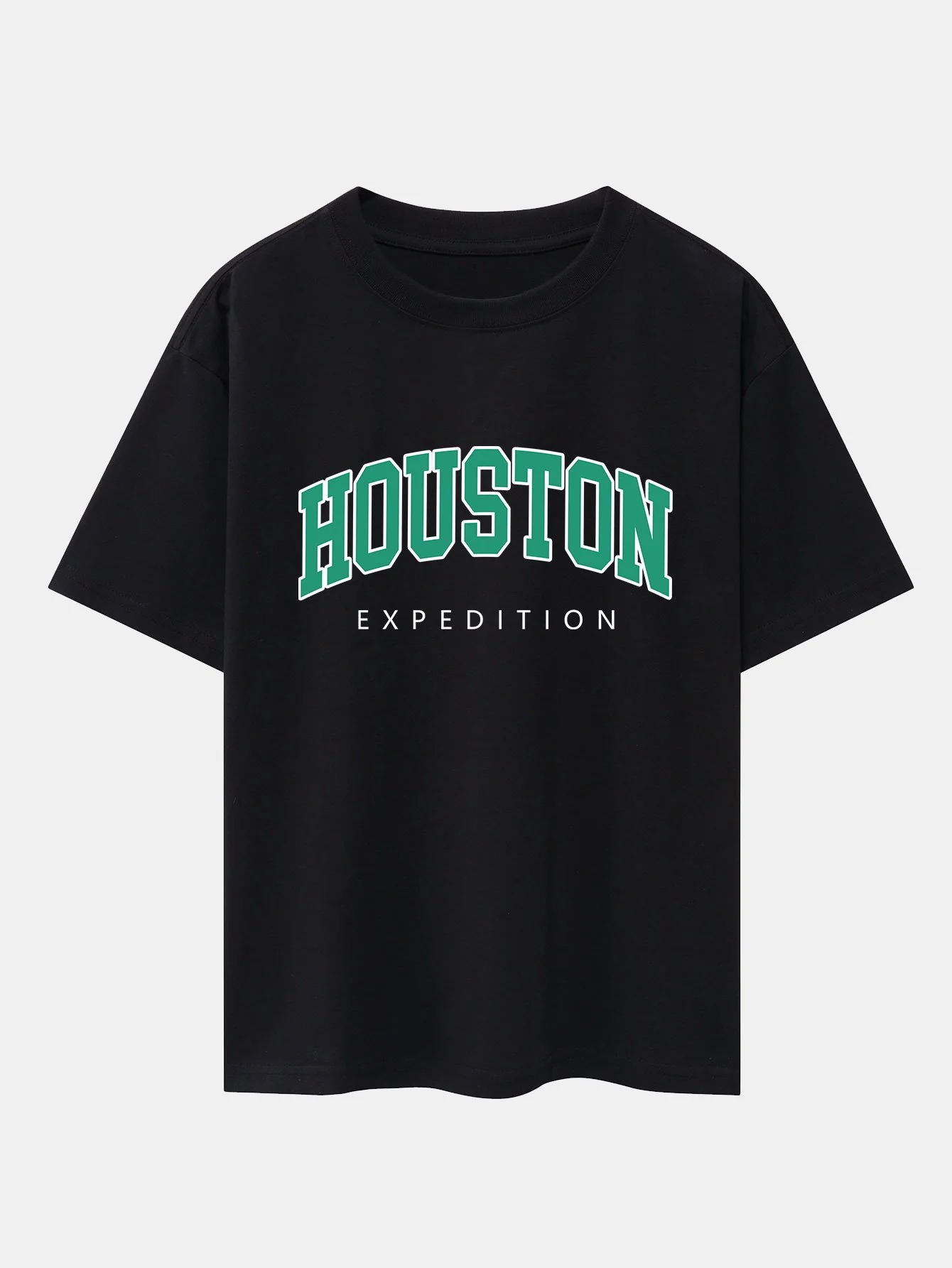 Houston Print Drop Shoulder Oversize T-Shirt - Image 2