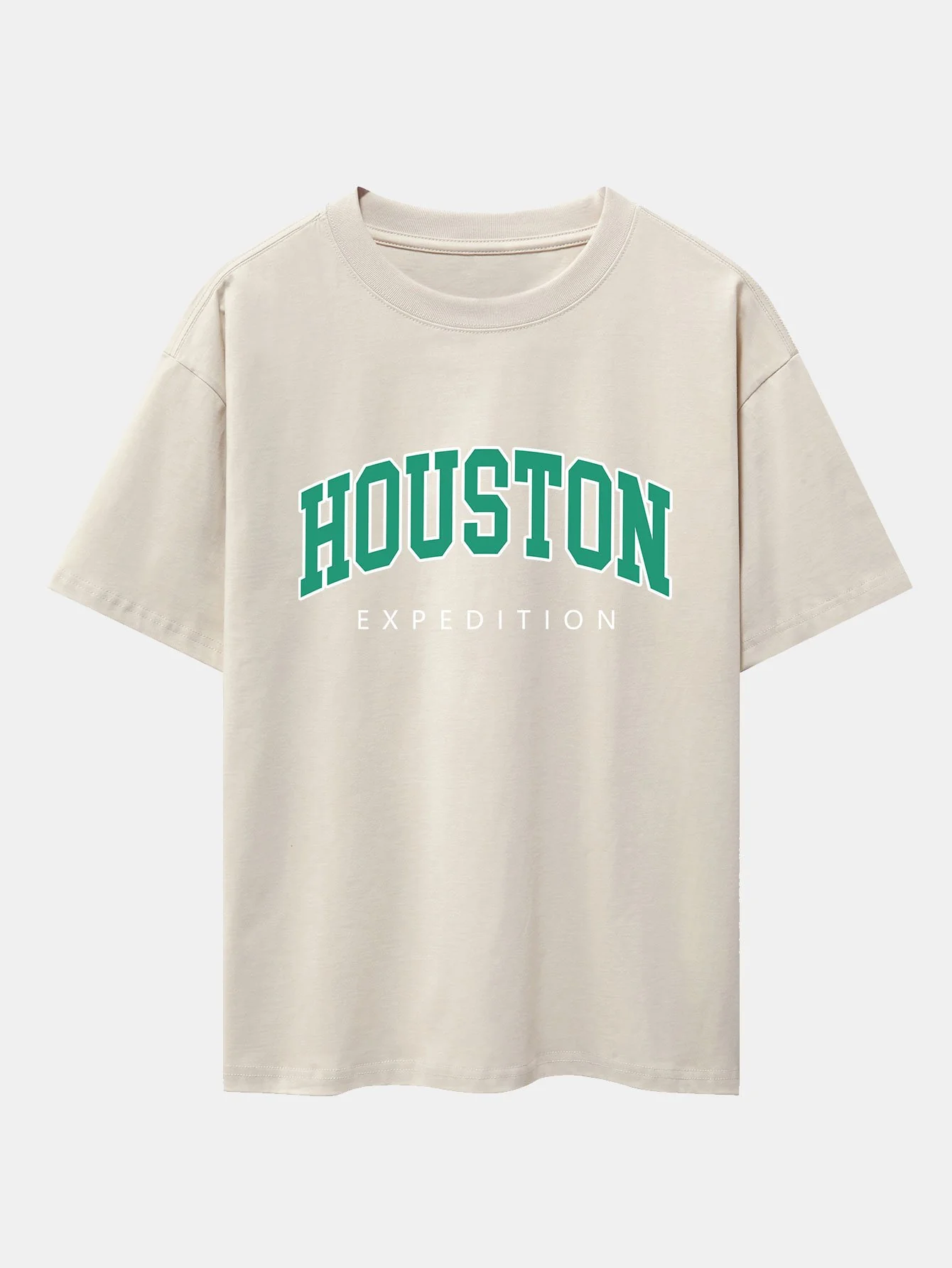 Houston Print Drop Shoulder Oversize T-Shirt - Image 3