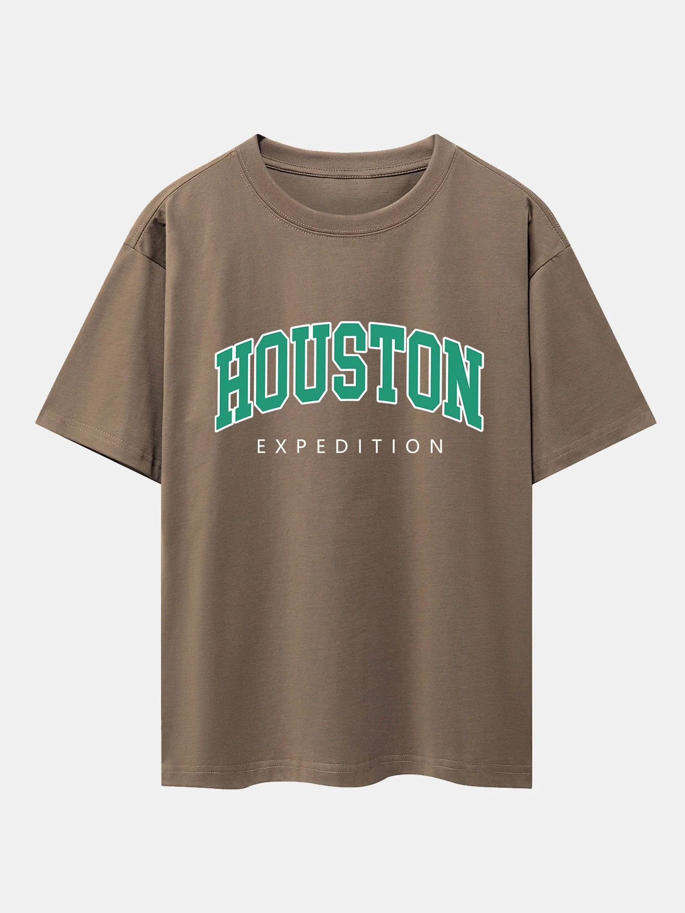 Houston Print Drop Shoulder Oversize T-Shirt - Image 4