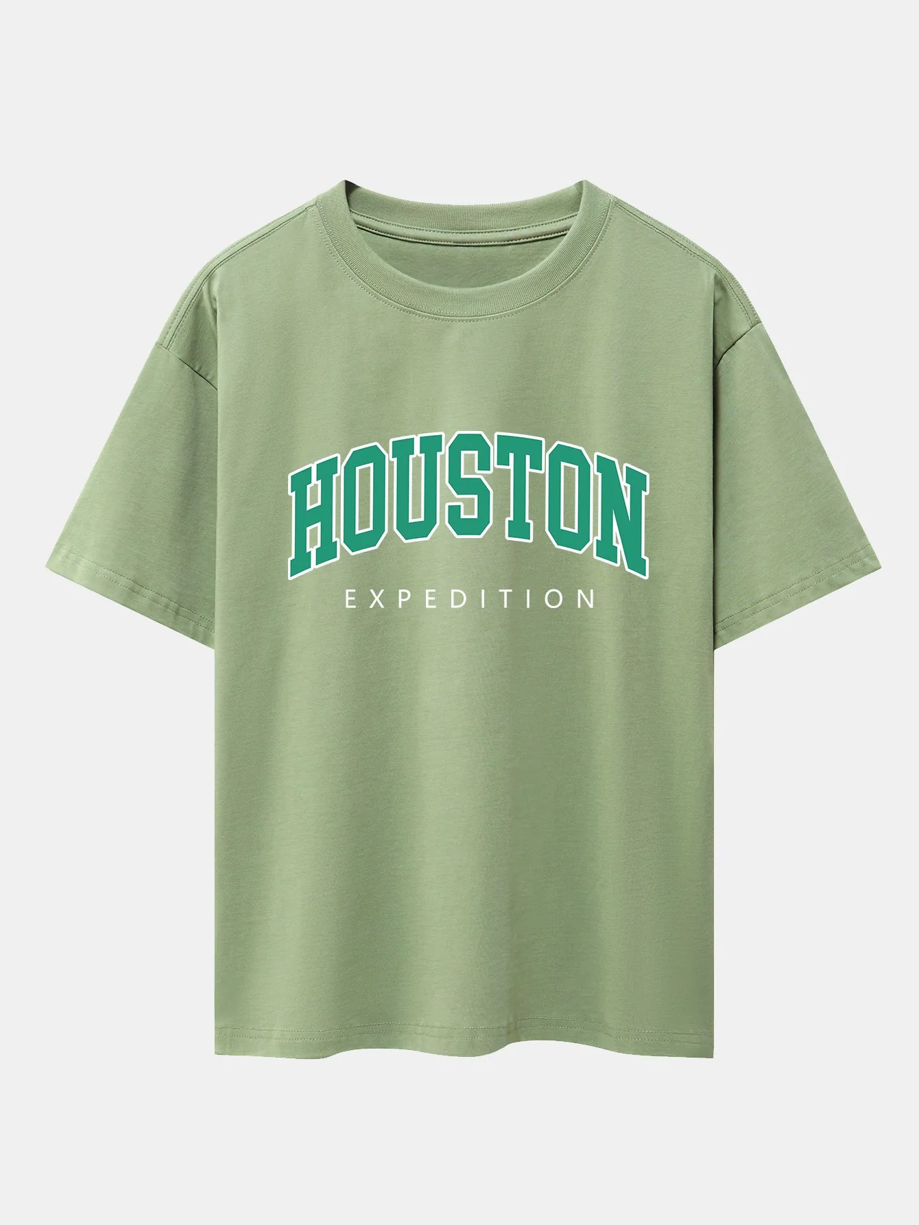 Houston Print Drop Shoulder Oversize T-Shirt - Image 6