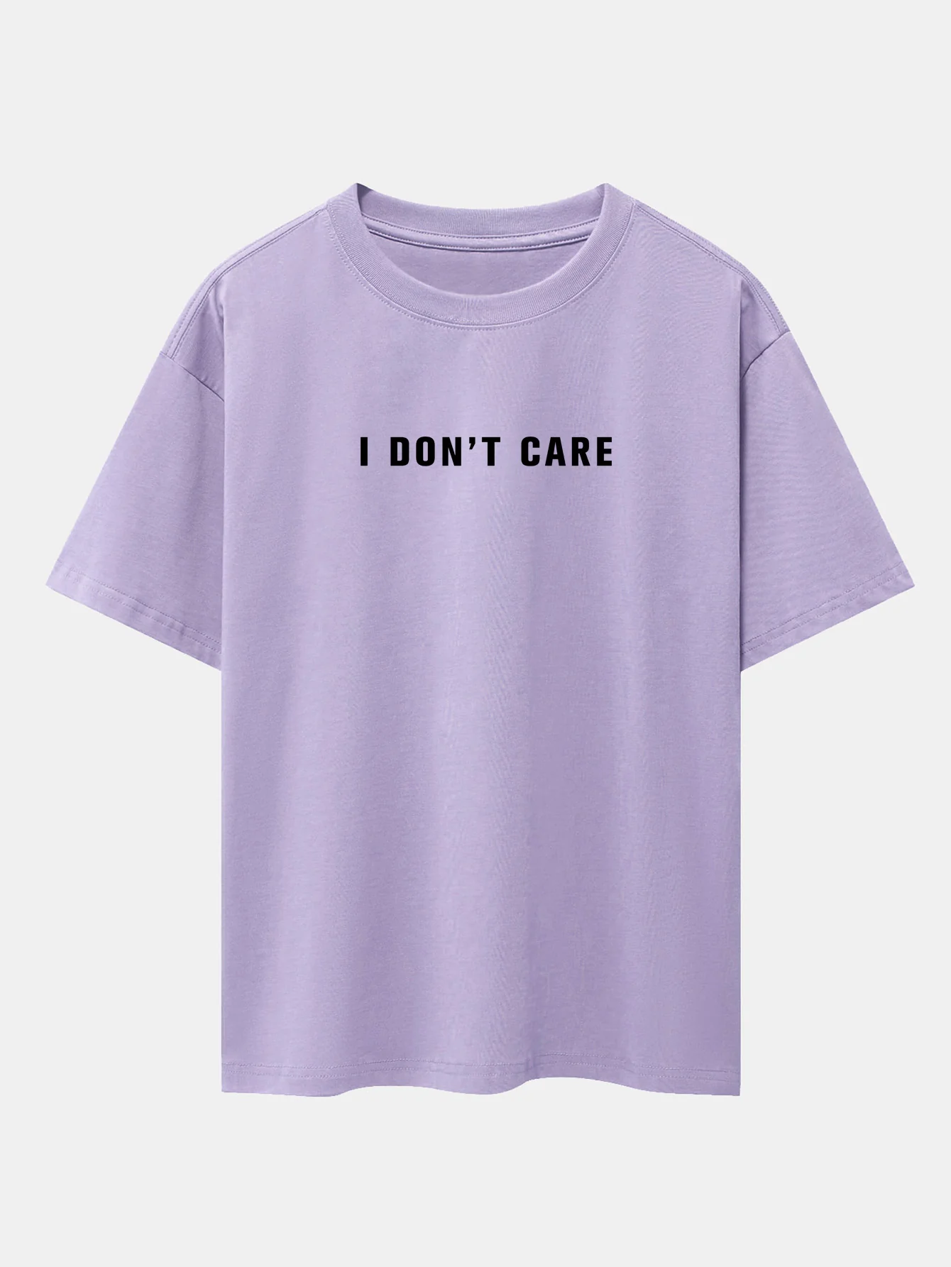 I Don't Care Print Oversize T-Shirt mit überschnittenen Schultern - Image 9