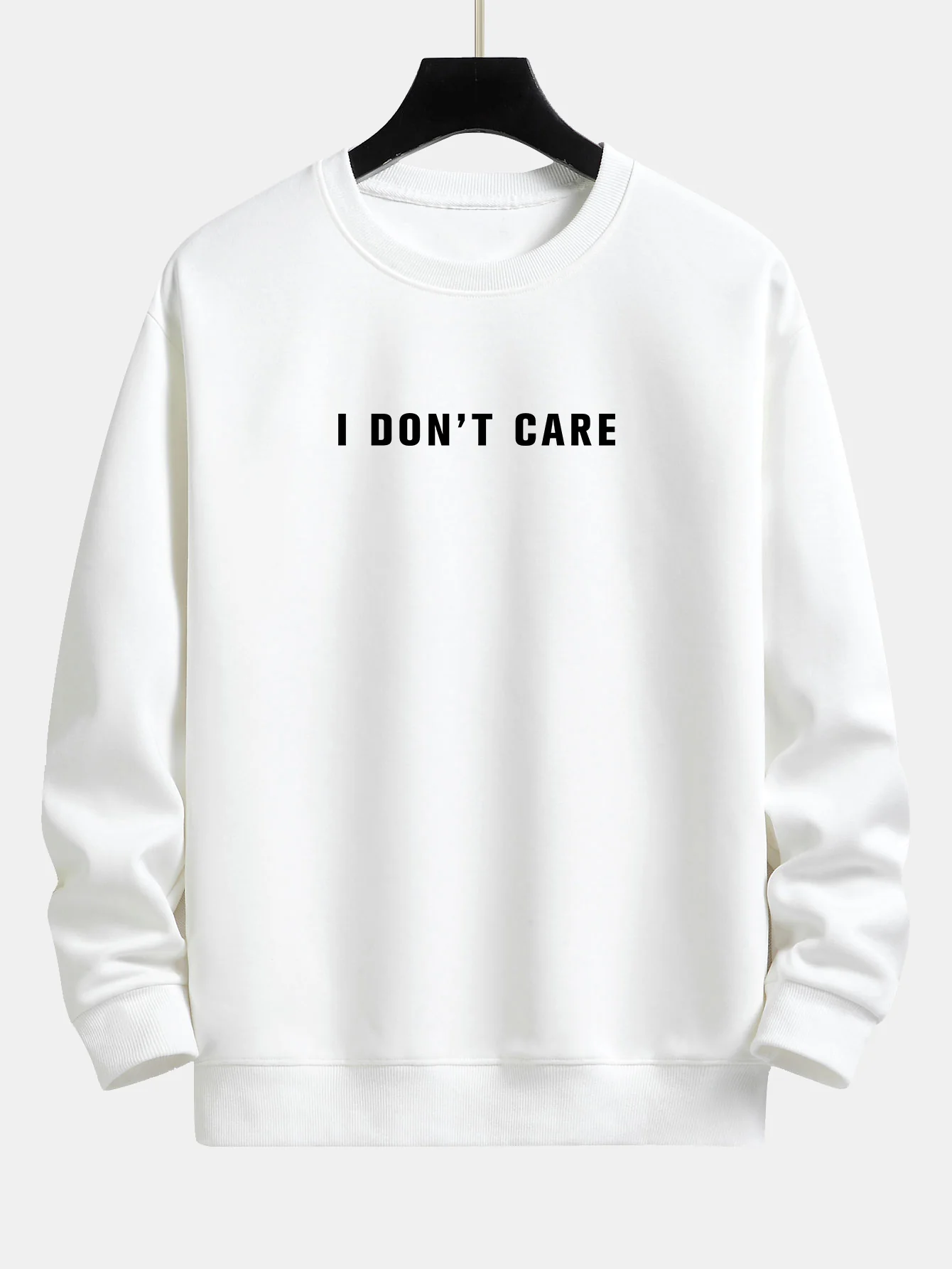I Don't Care Print Relax Fit Sweatshirt