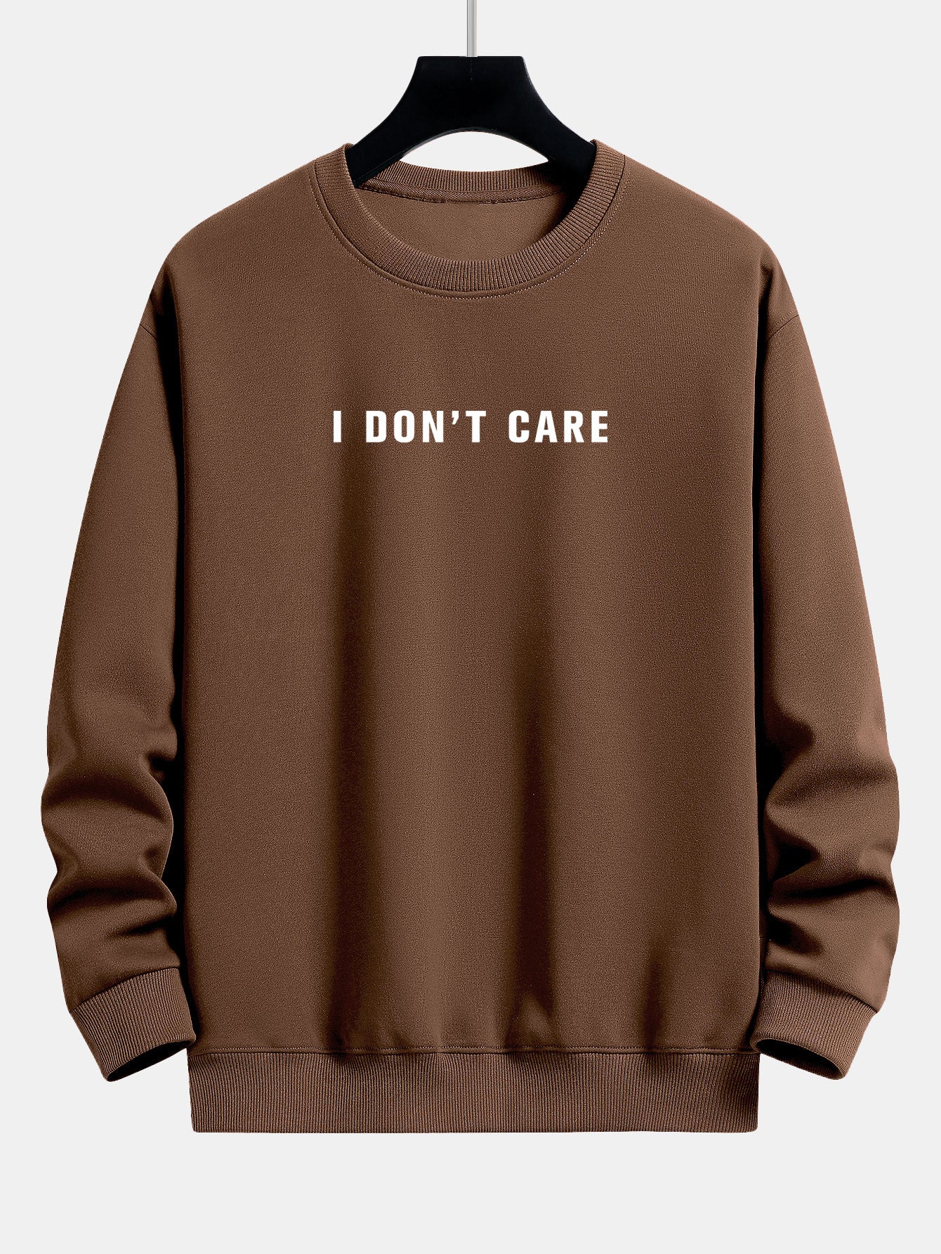 I Don't Care Print Relax Fit Sweatshirt - Image 10