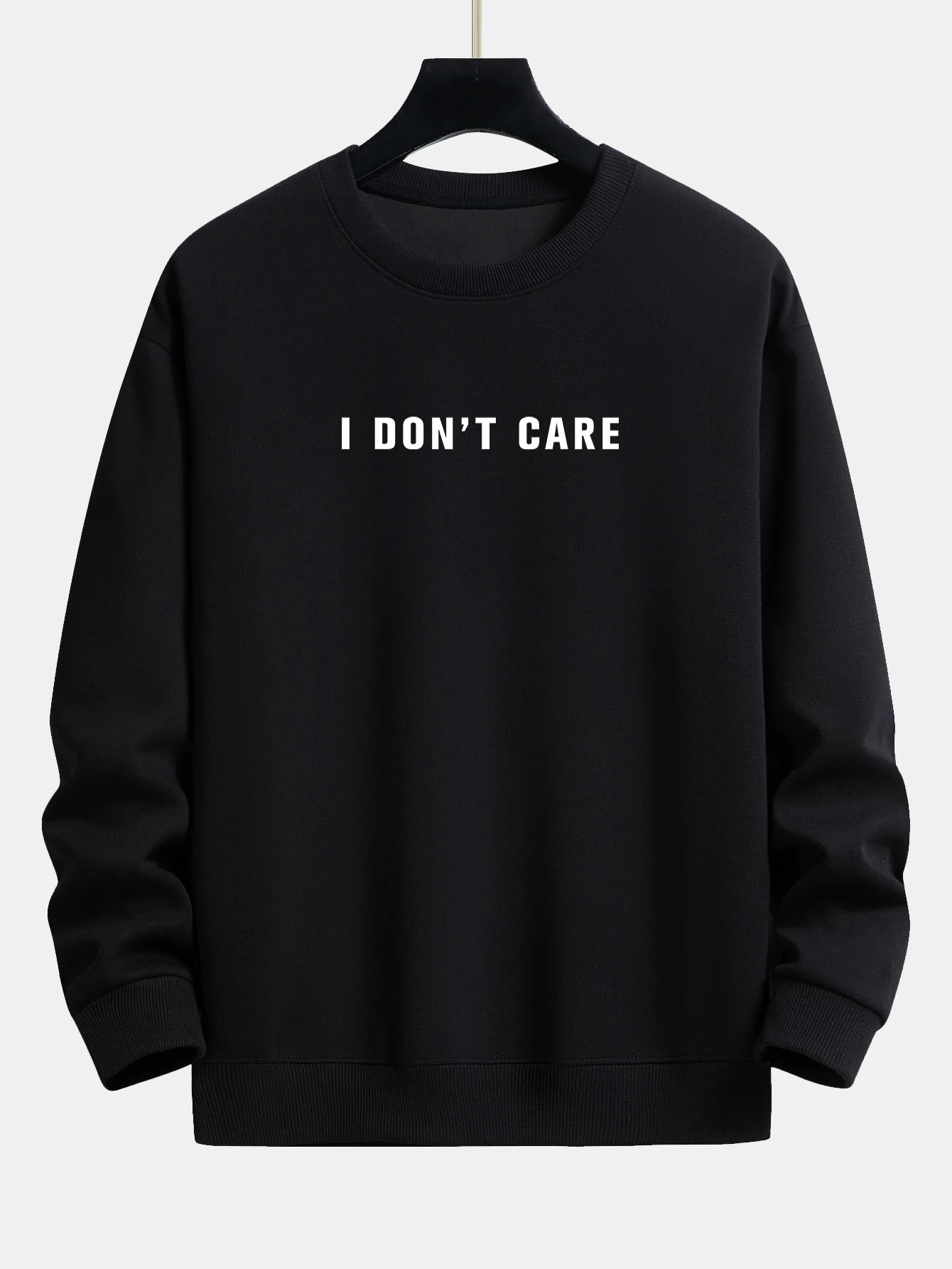 I Don't Care Print Relax Fit Sweatshirt - Image 2