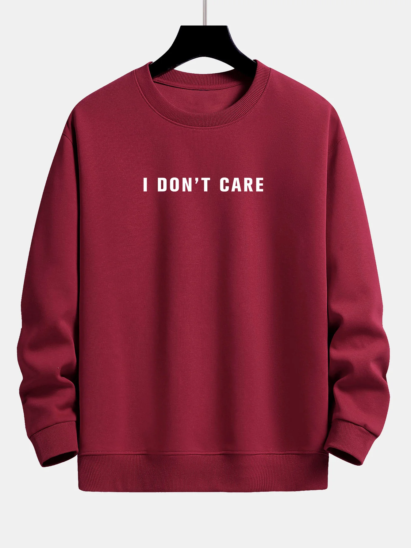 I Don't Care Print Relax Fit Sweatshirt - Image 5