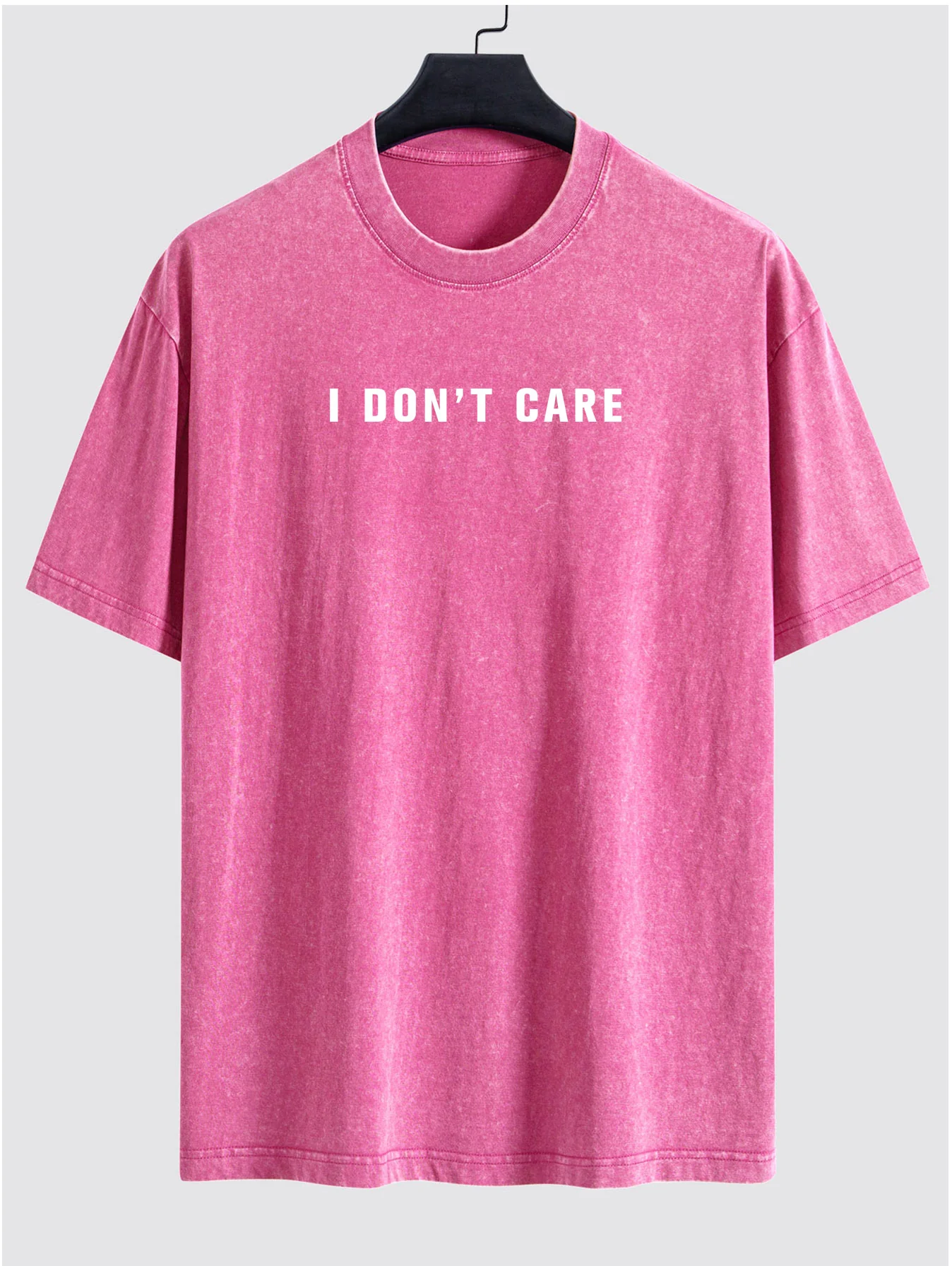 Ich kümmere mich nicht Bedrucktes Gewaschenes Abgenutztes Drop-Shoulder T-Shirt - Image 6