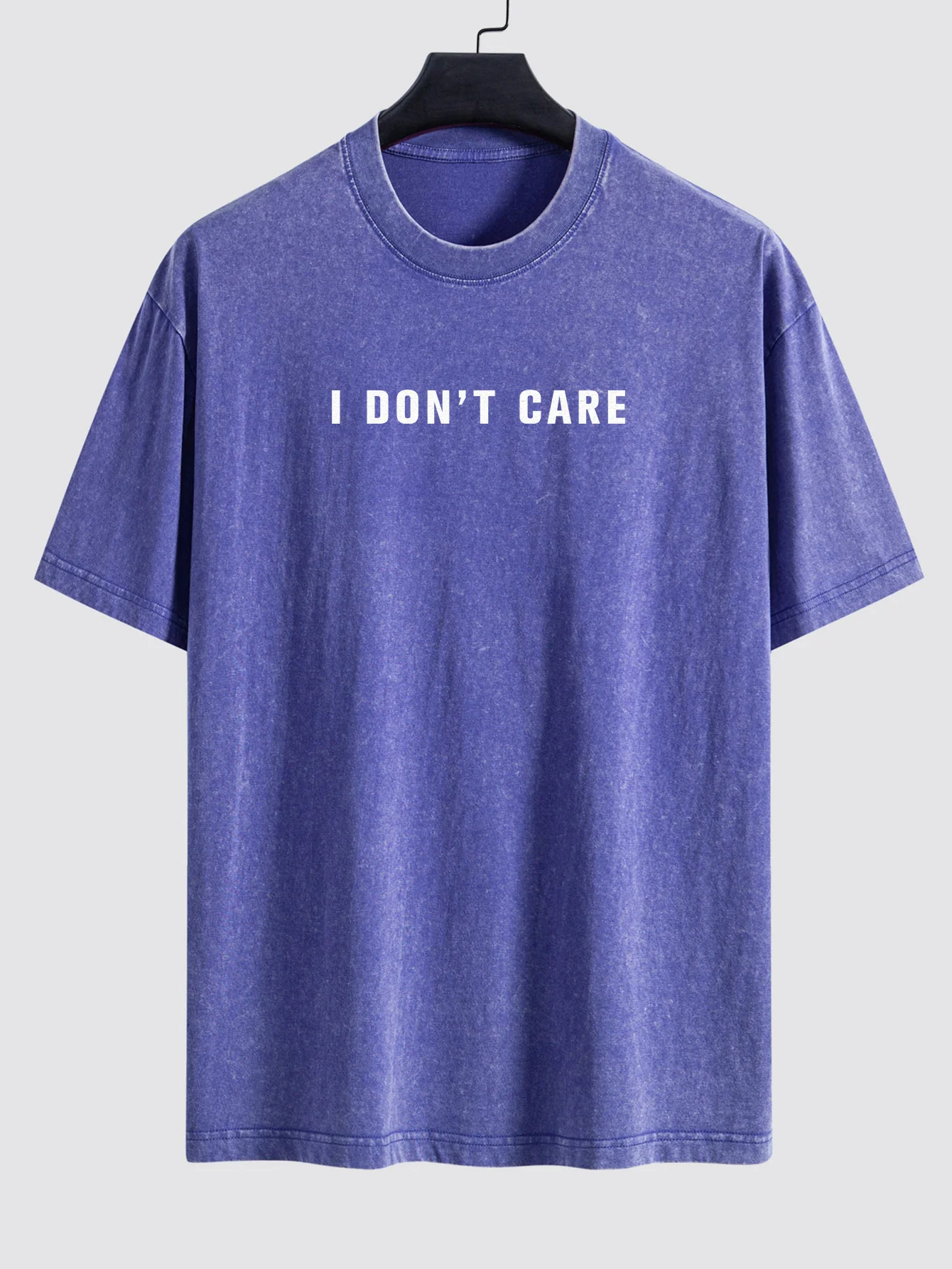 Ich kümmere mich nicht Bedrucktes Gewaschenes Abgenutztes Drop-Shoulder T-Shirt - Image 8