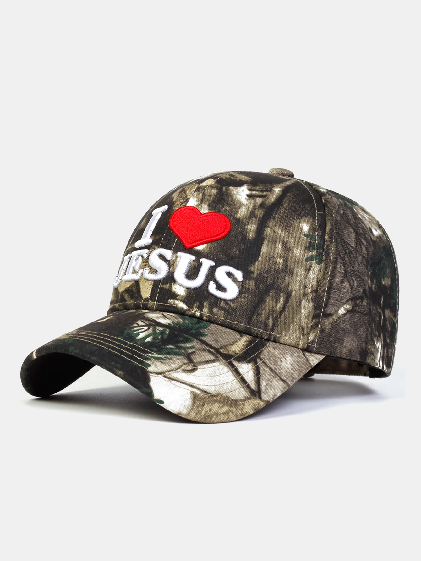 Ich liebe Jesus bestickte Tarnmütze Baseballkappe - Image 3