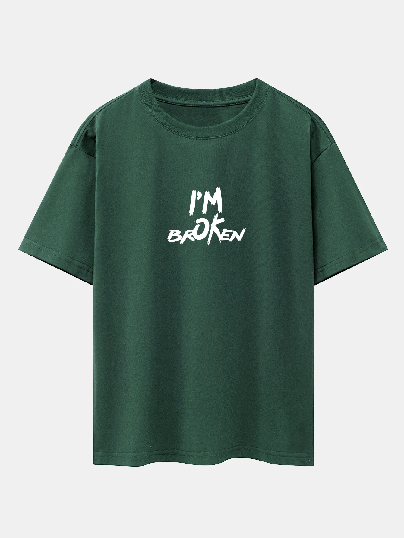 Ich bin kaputt Print Drop Shoulder Oversize T-Shirt - Image 11