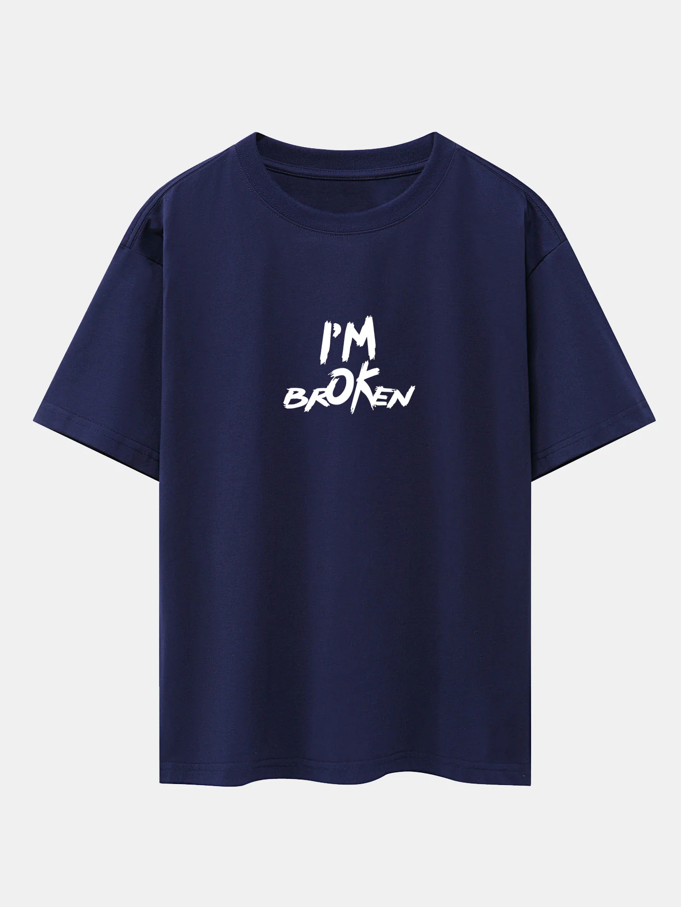 Ich bin kaputt Print Drop Shoulder Oversize T-Shirt - Image 12