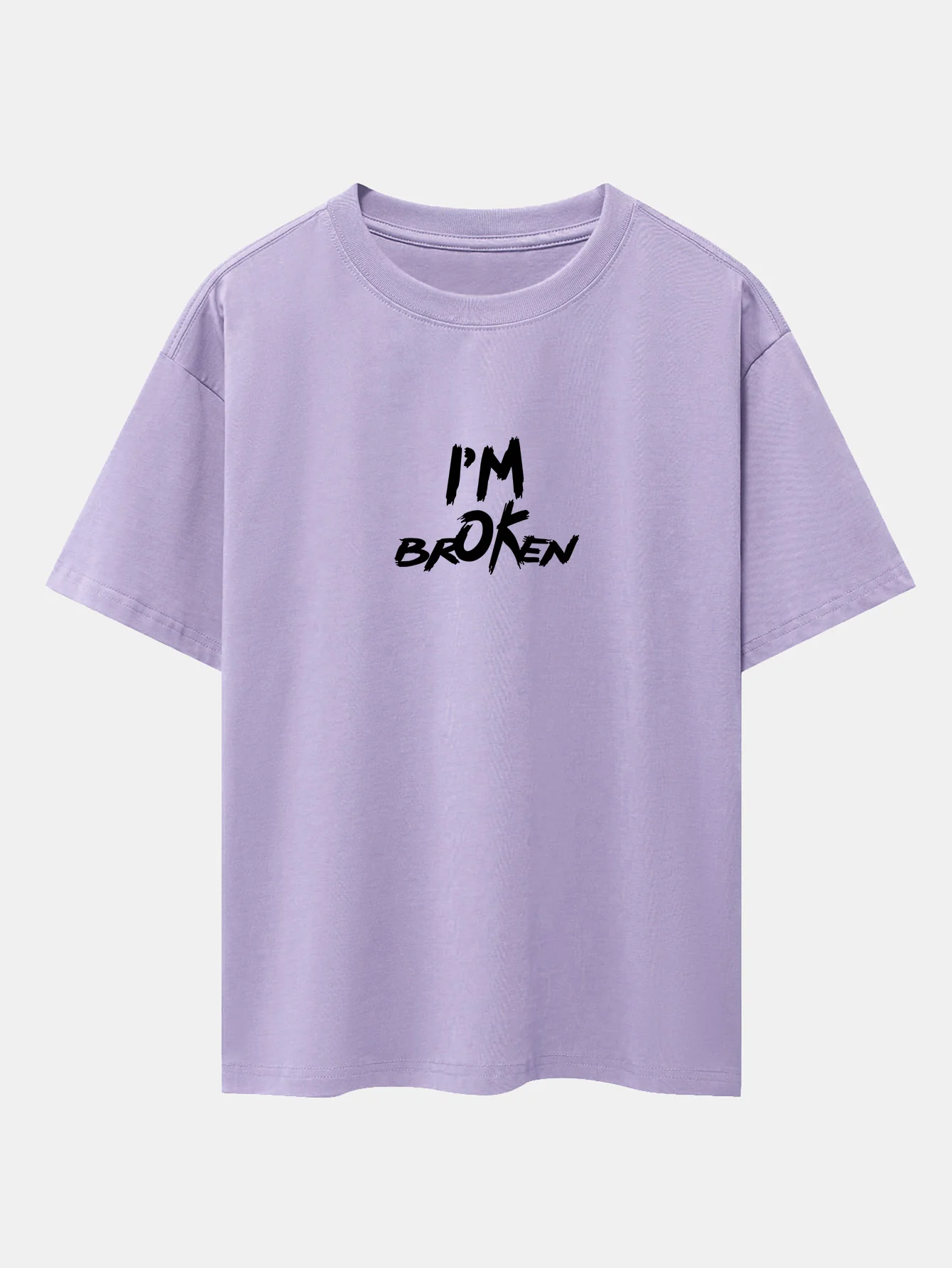Ich bin kaputt Print Drop Shoulder Oversize T-Shirt - Image 15