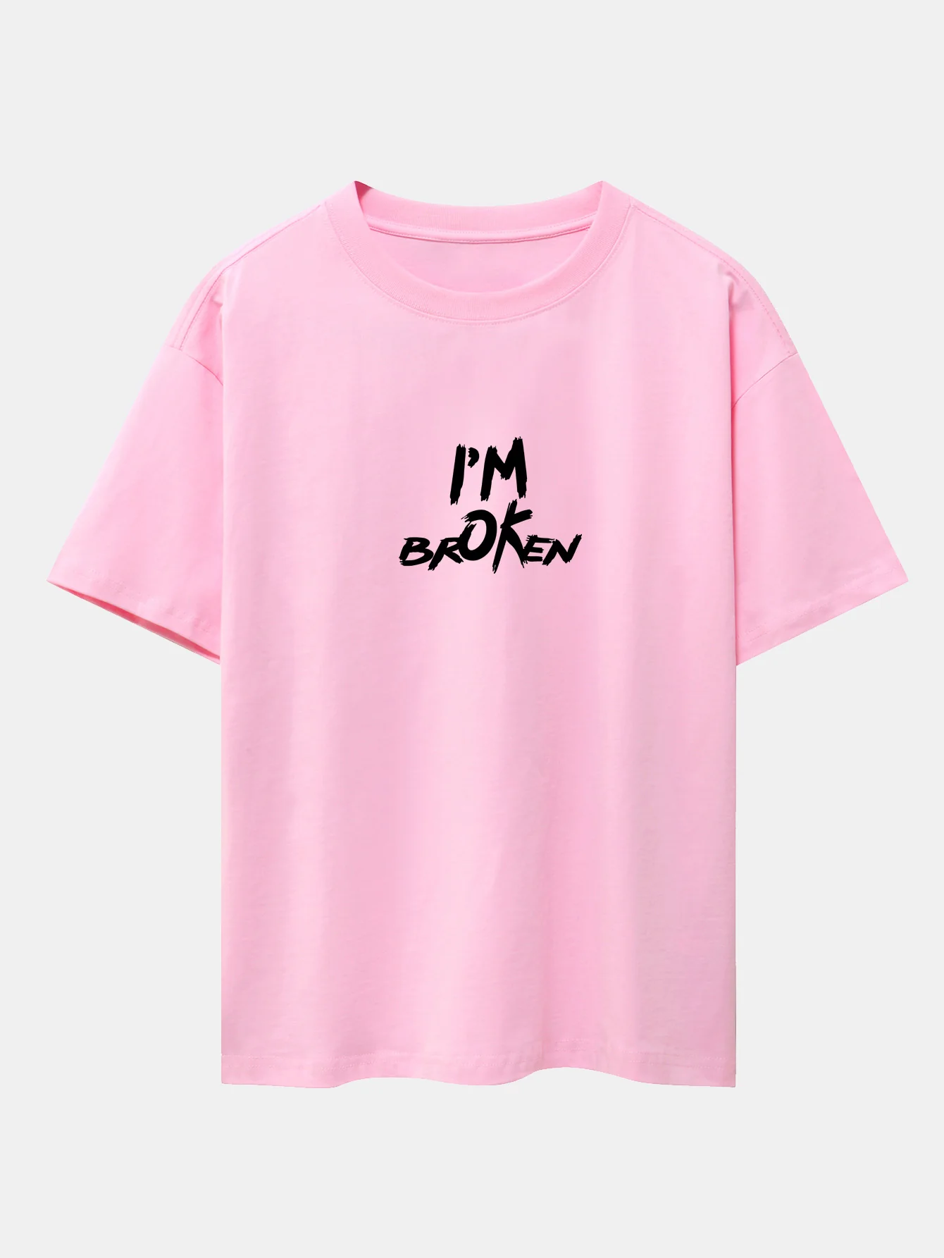 Ich bin kaputt Print Drop Shoulder Oversize T-Shirt - Image 5