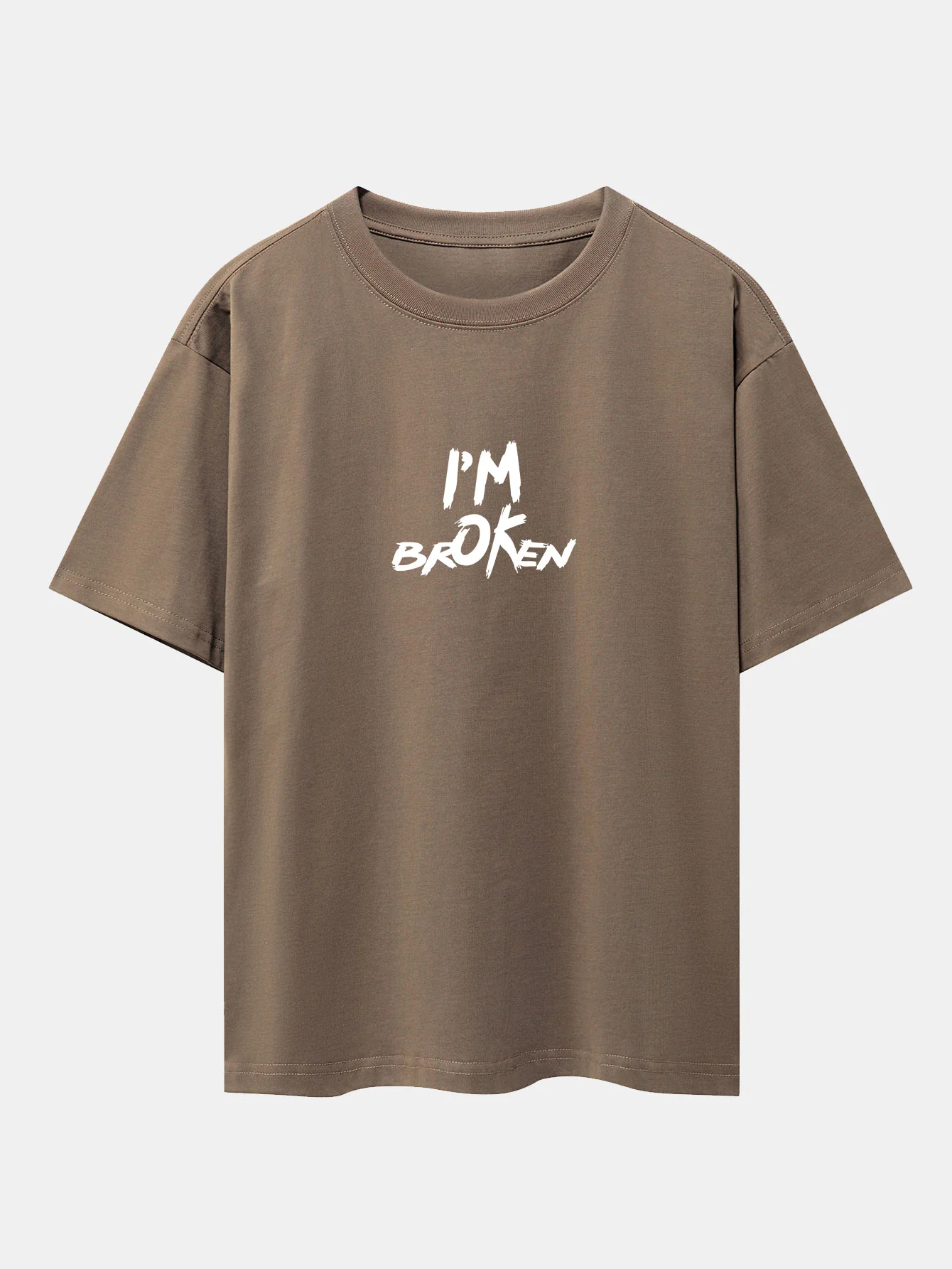 Ich bin kaputt Print Drop Shoulder Oversize T-Shirt - Image 6