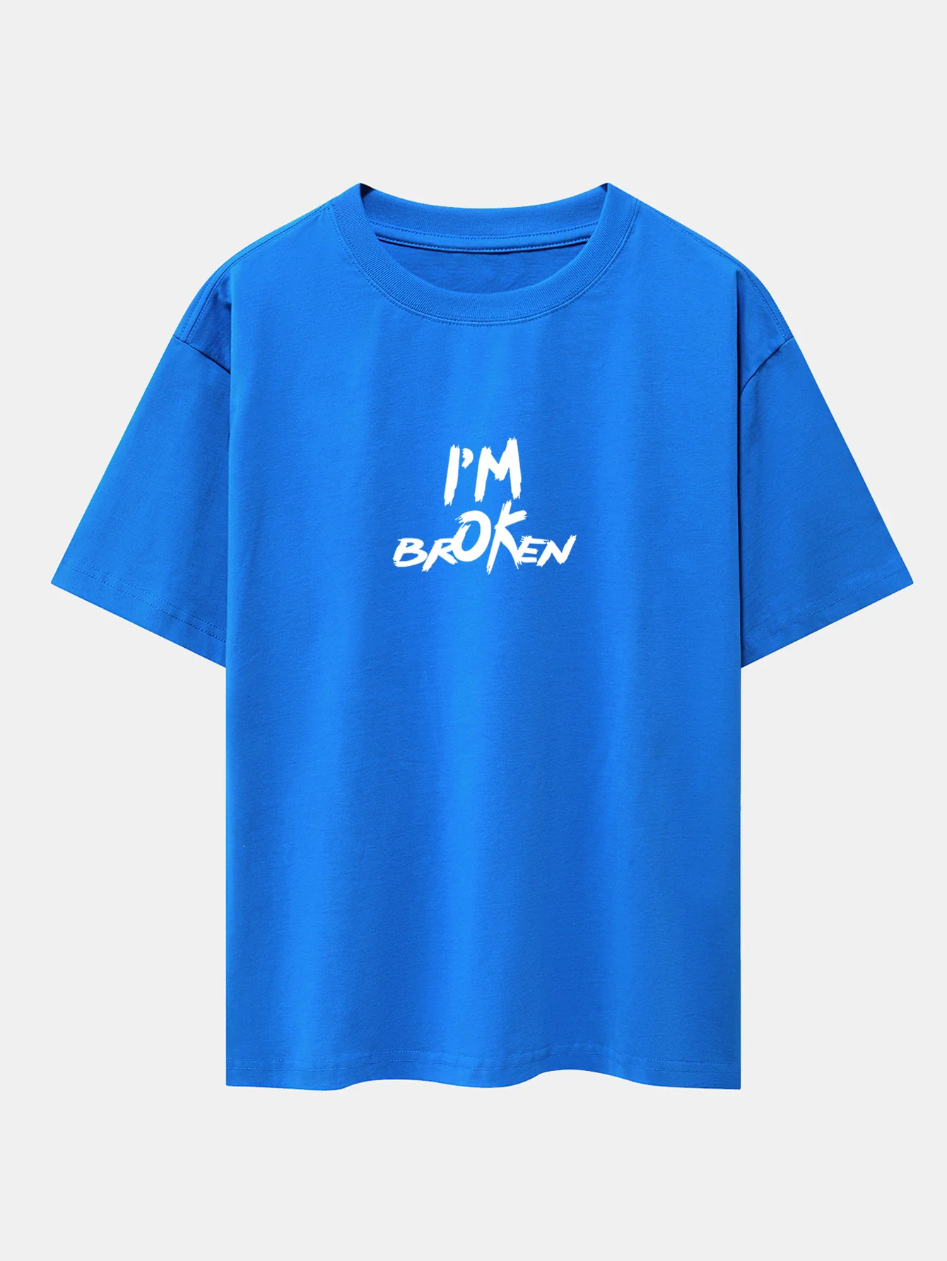Ich bin kaputt Print Drop Shoulder Oversize T-Shirt - Image 9