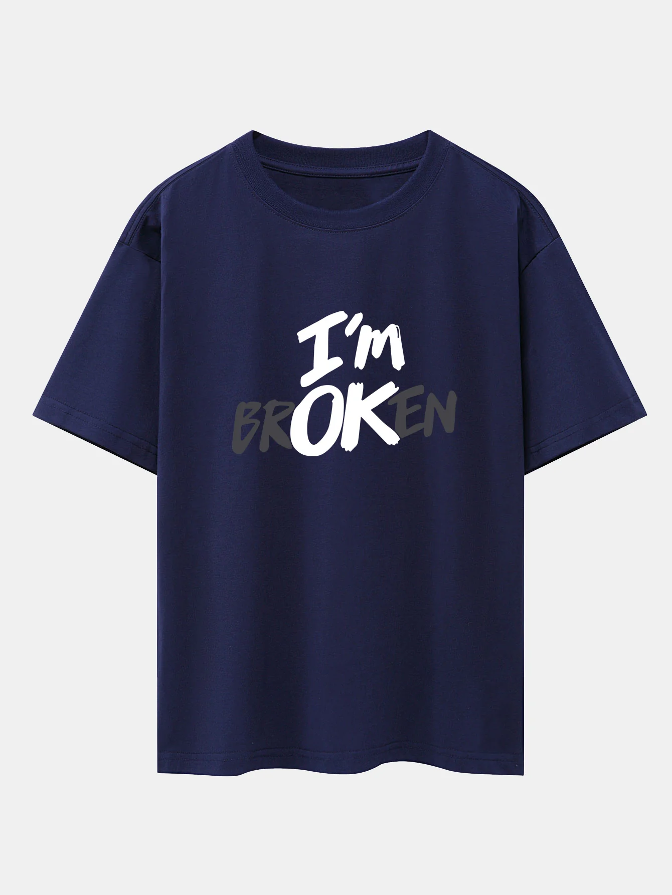 Ich bin kaputt Print Drop Shoulder Oversize T-Shirt - Image 11
