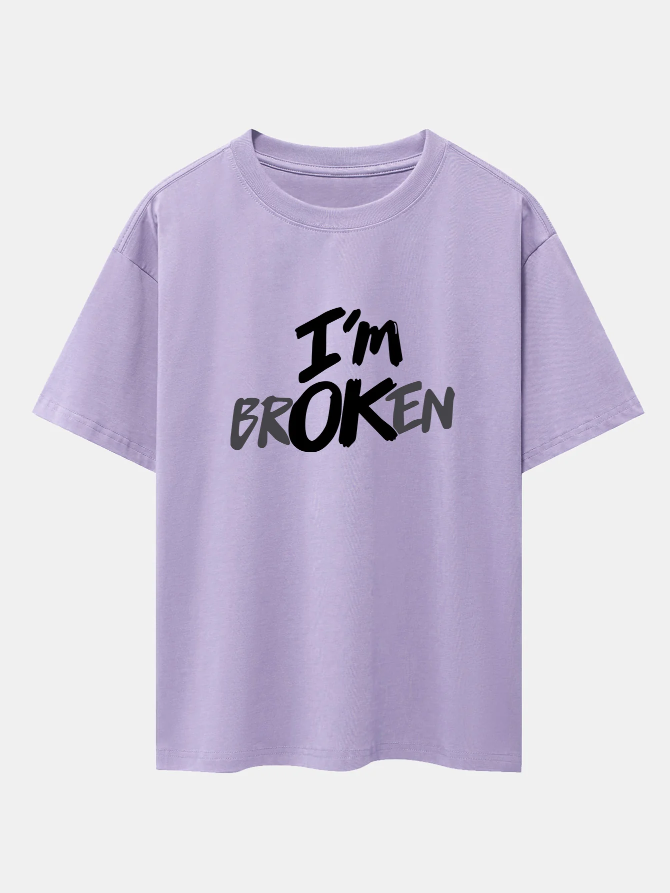 Ich bin kaputt Print Drop Shoulder Oversize T-Shirt - Image 15